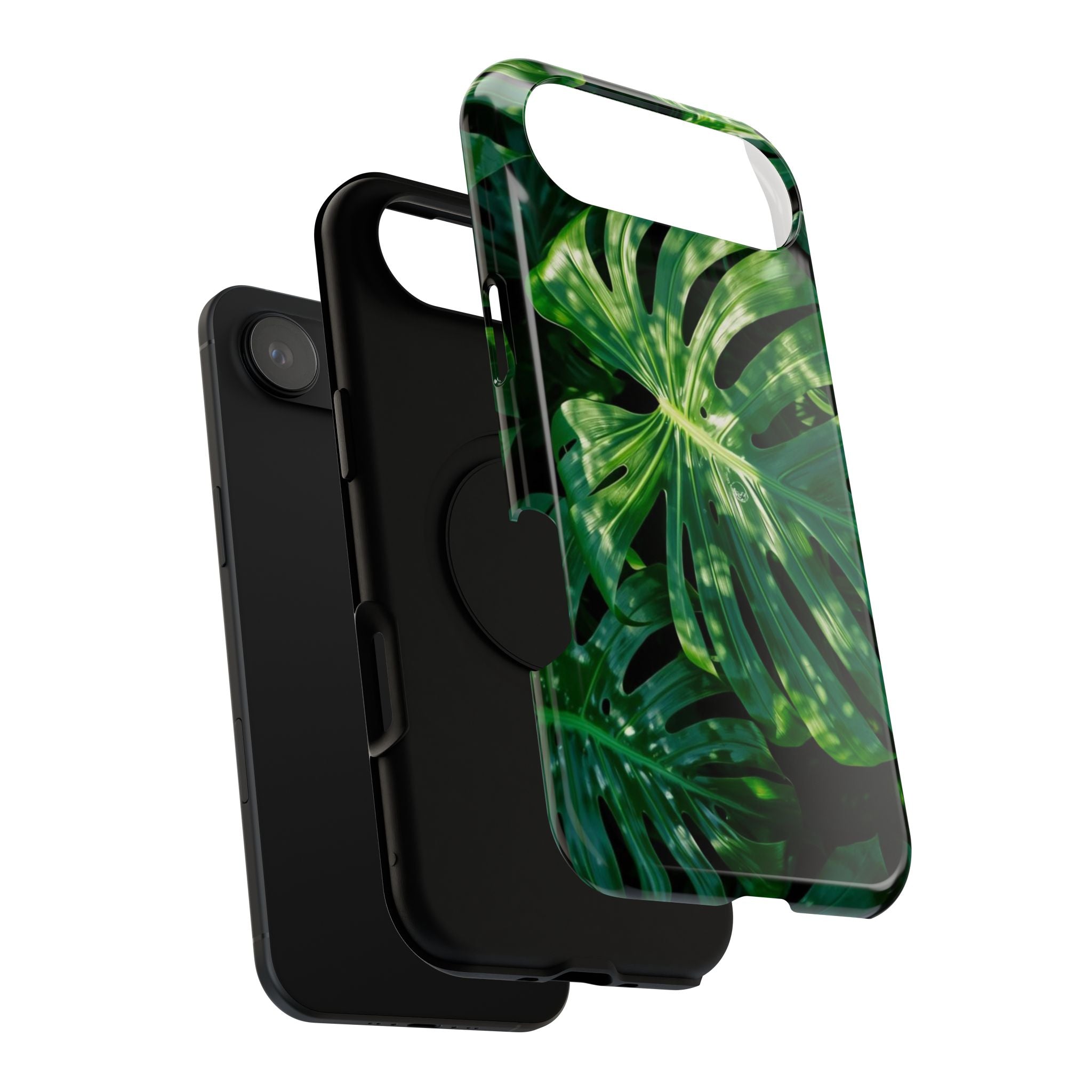 Samsung and iPhone Monstera Leaf Pattern Phone Case | Impact-Resistant Case