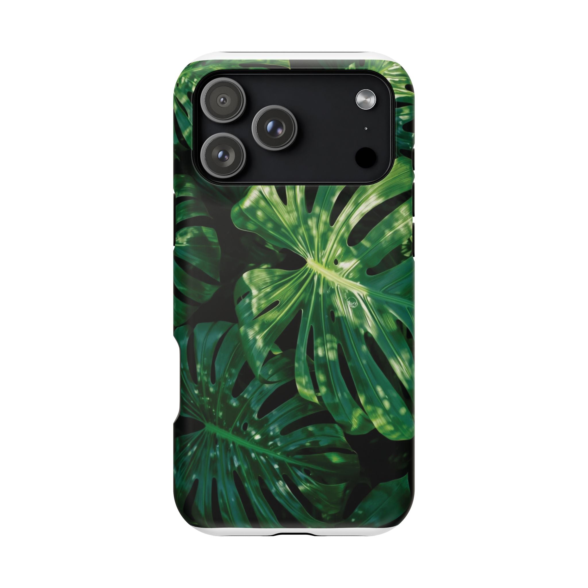 Magnetic iPhone Monstera Leaf Phone Case | Tropical Botanical Magnetic Impact-Resistant Case