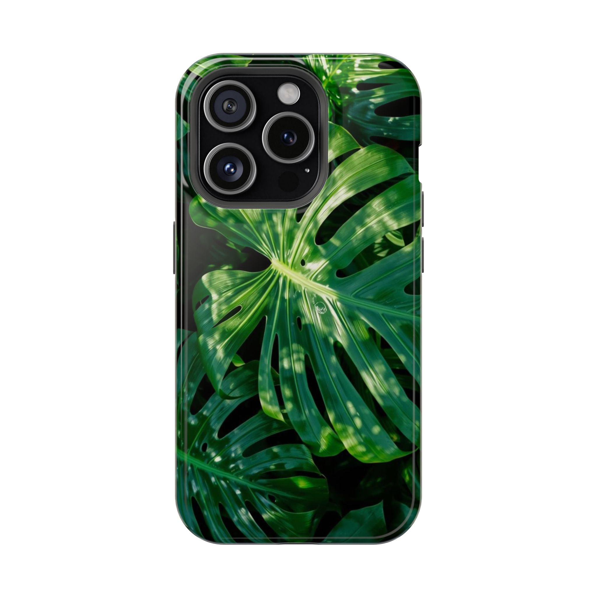 Samsung and iPhone Monstera Leaf Pattern Phone Case Impact-Resistant