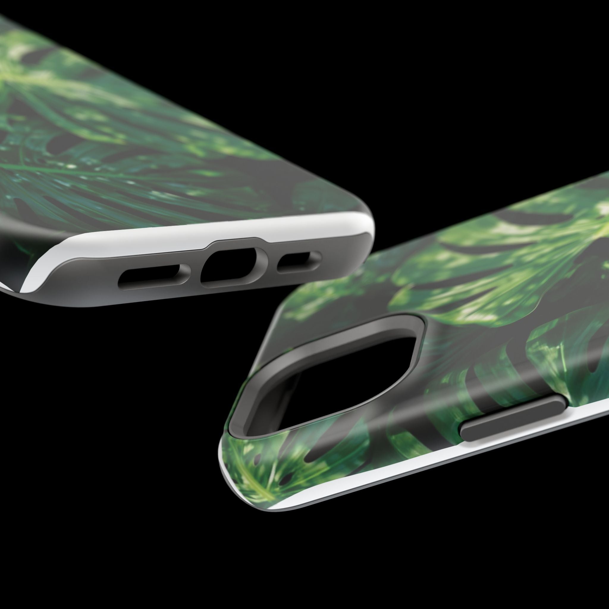 Magnetic iPhone Monstera Leaf Phone Case Impact-Resistant