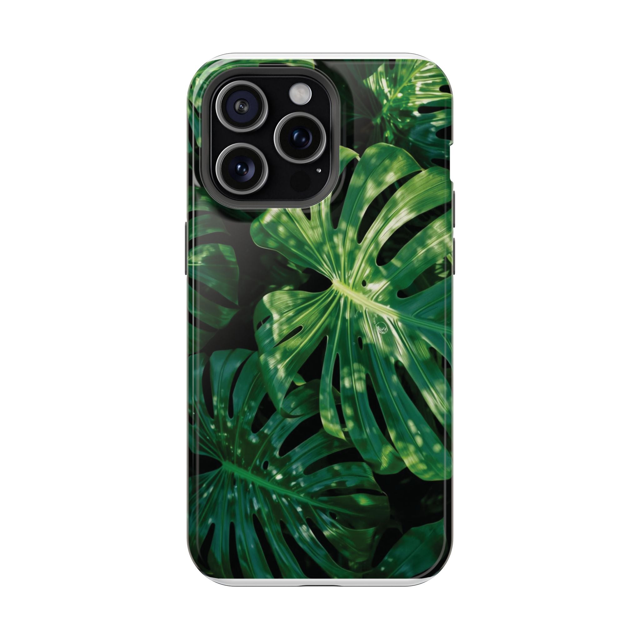 Magnetic iPhone Monstera Leaf Phone Case Impact-Resistant