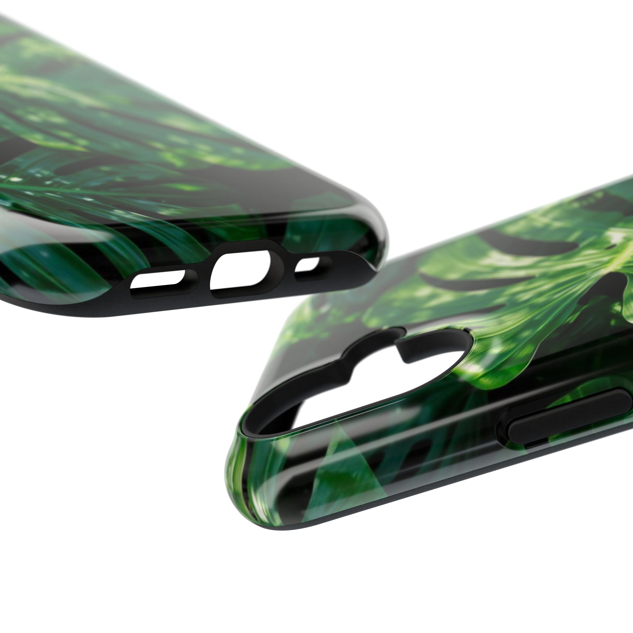 Samsung and iPhone Monstera Leaf Pattern Phone Case Impact-Resistant