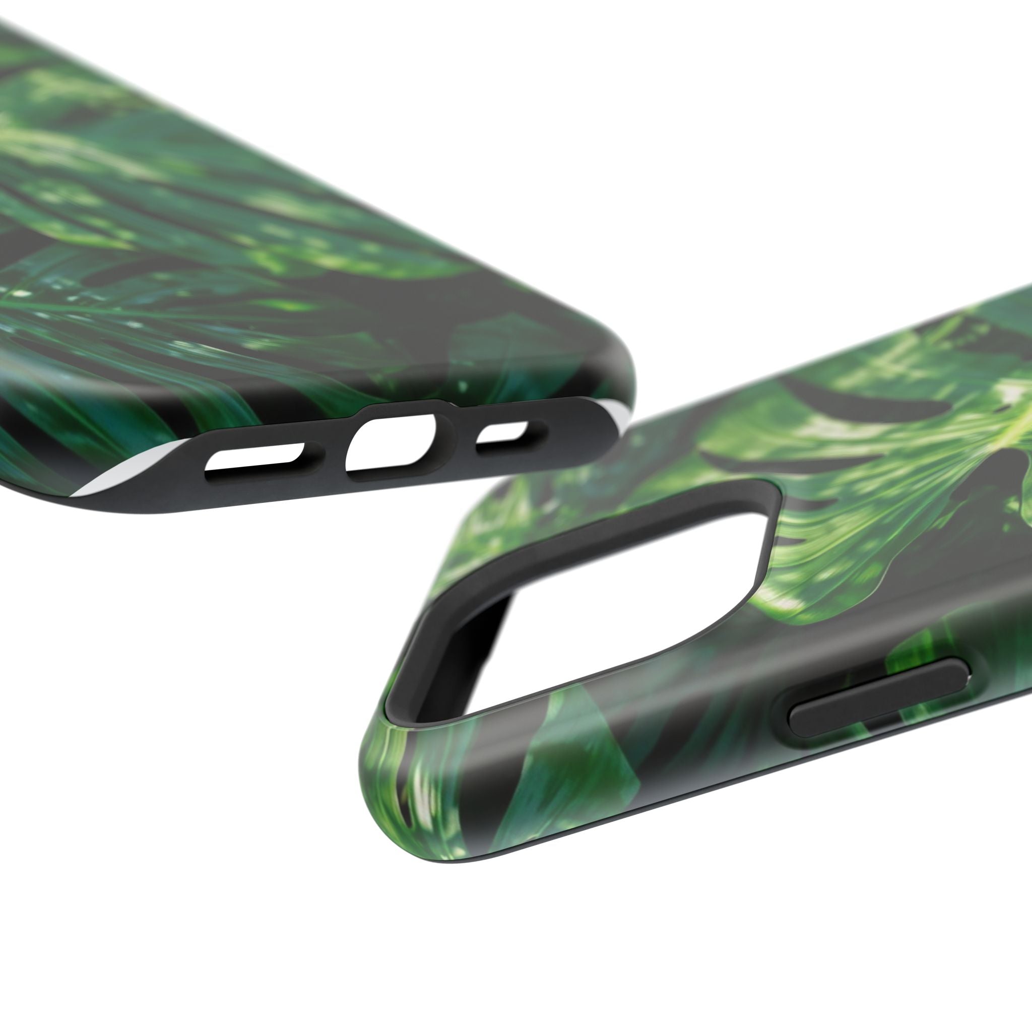 Samsung and iPhone Monstera Leaf Pattern Phone Case Impact-Resistant