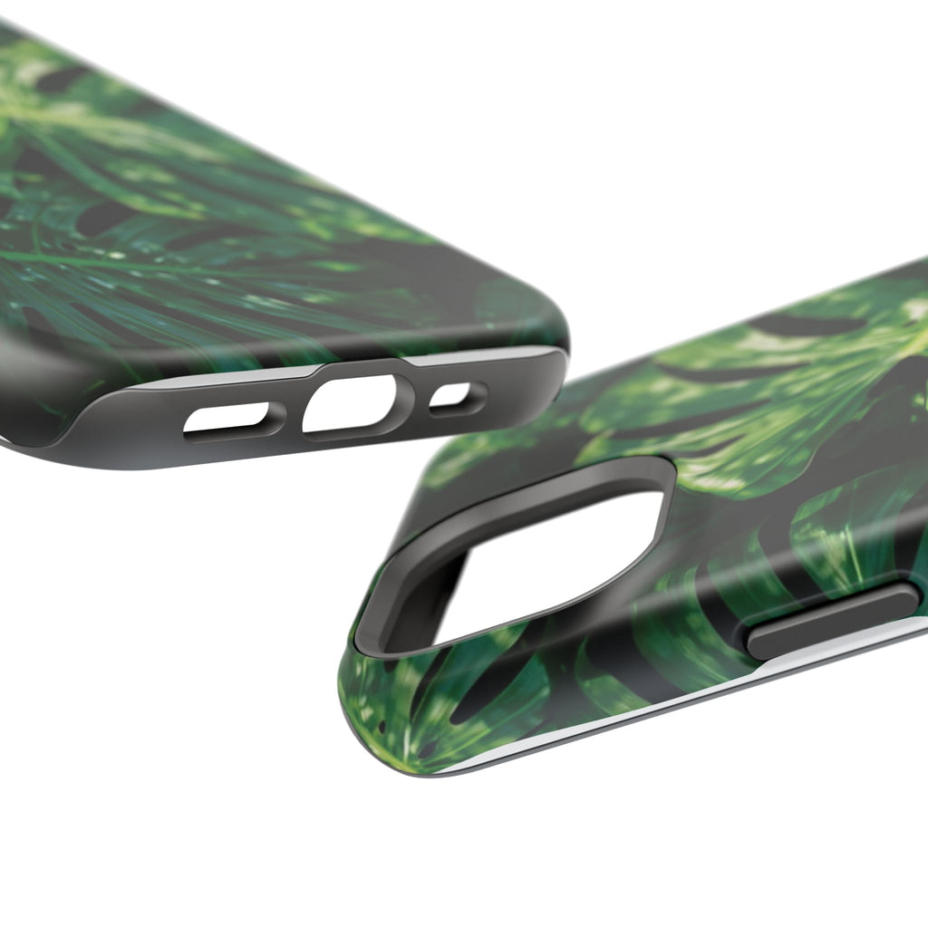 Magnetic iPhone Monstera Leaf Phone Case Impact-Resistant