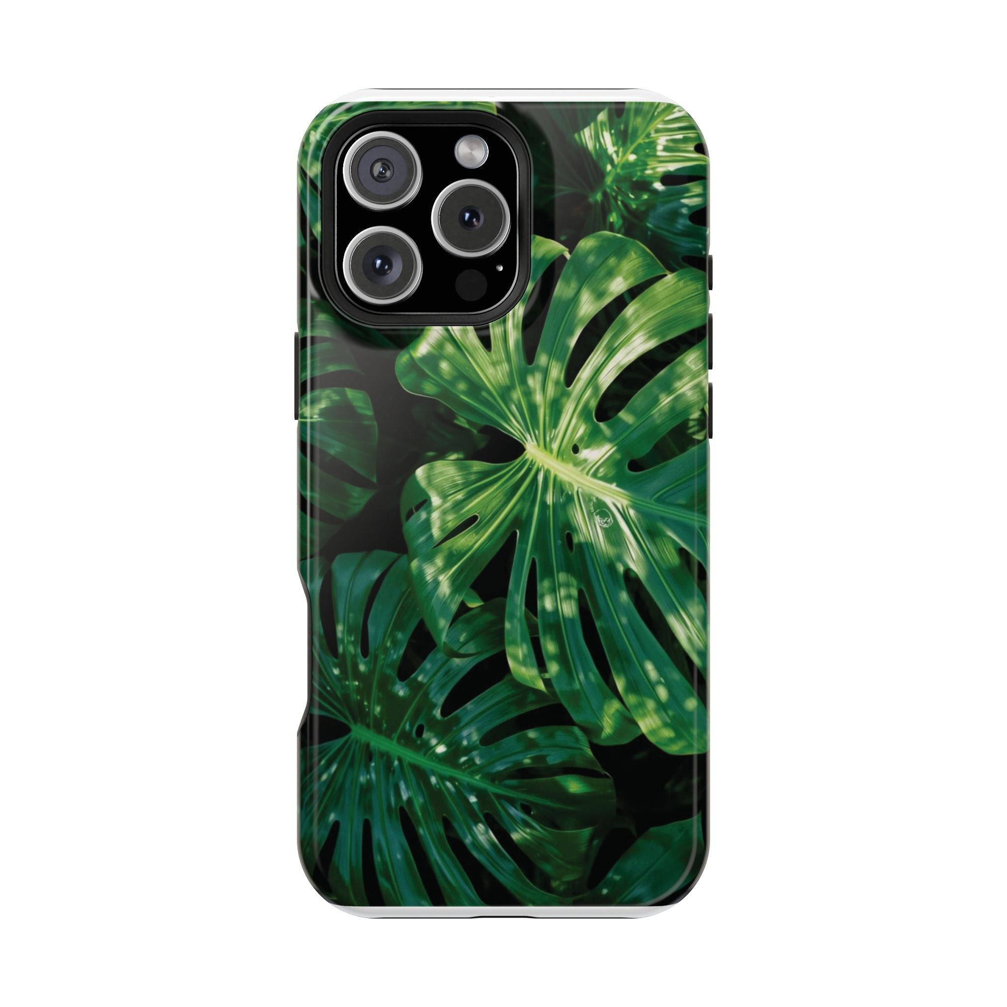 Magnetic iPhone Monstera Leaf Phone Case | Tropical Botanical Magnetic Impact-Resistant Case