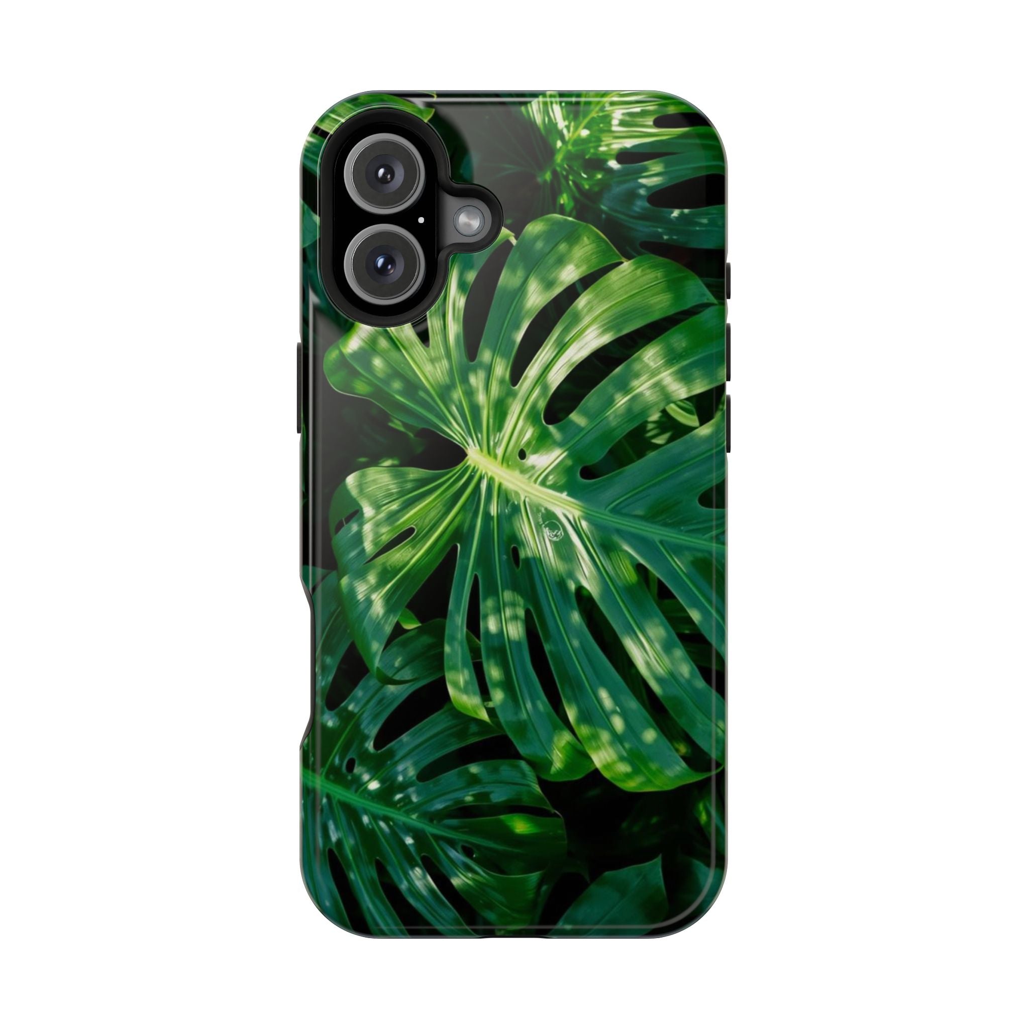 Samsung and iPhone Monstera Leaf Pattern Phone Case Impact-Resistant