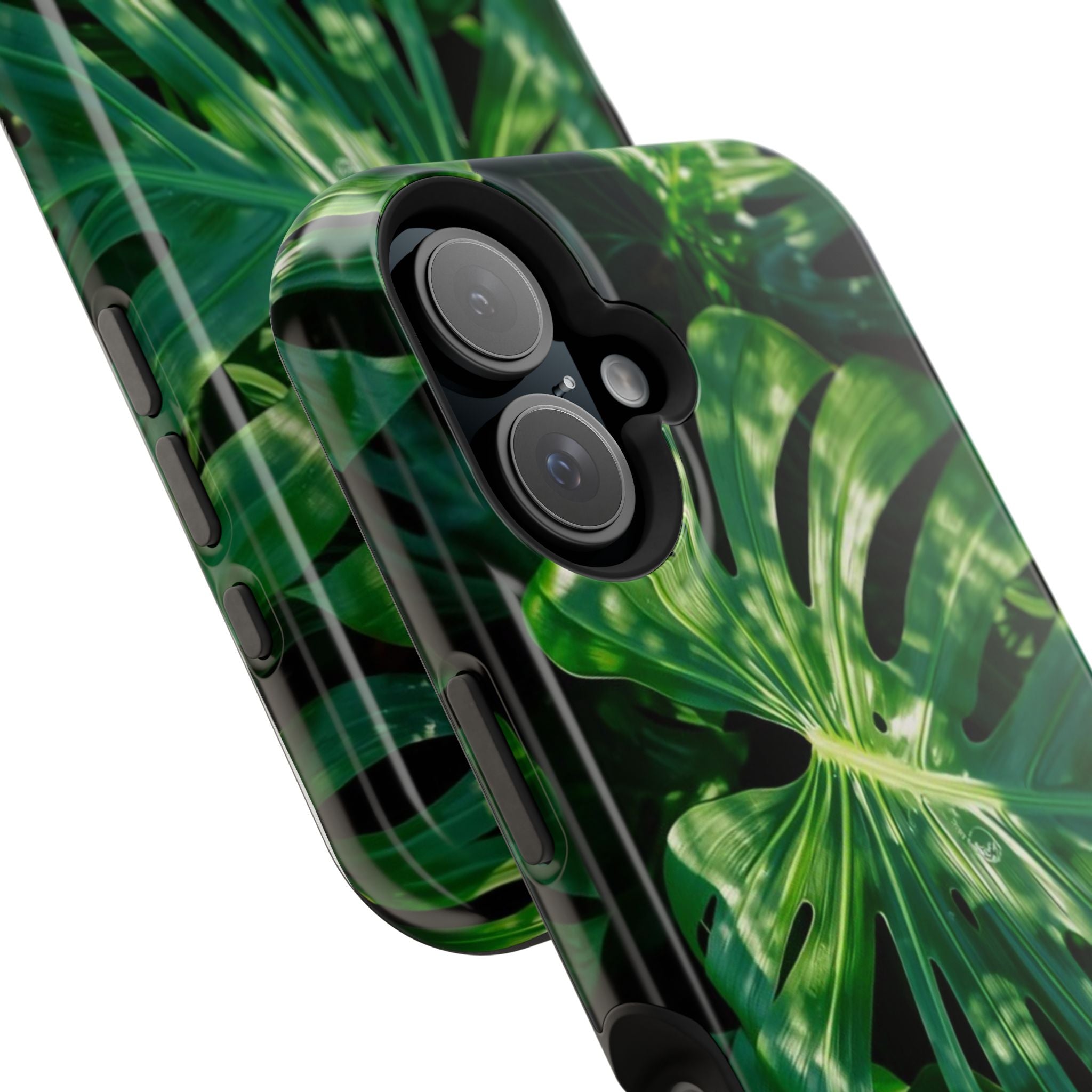 Samsung and iPhone Monstera Leaf Pattern Phone Case Impact-Resistant