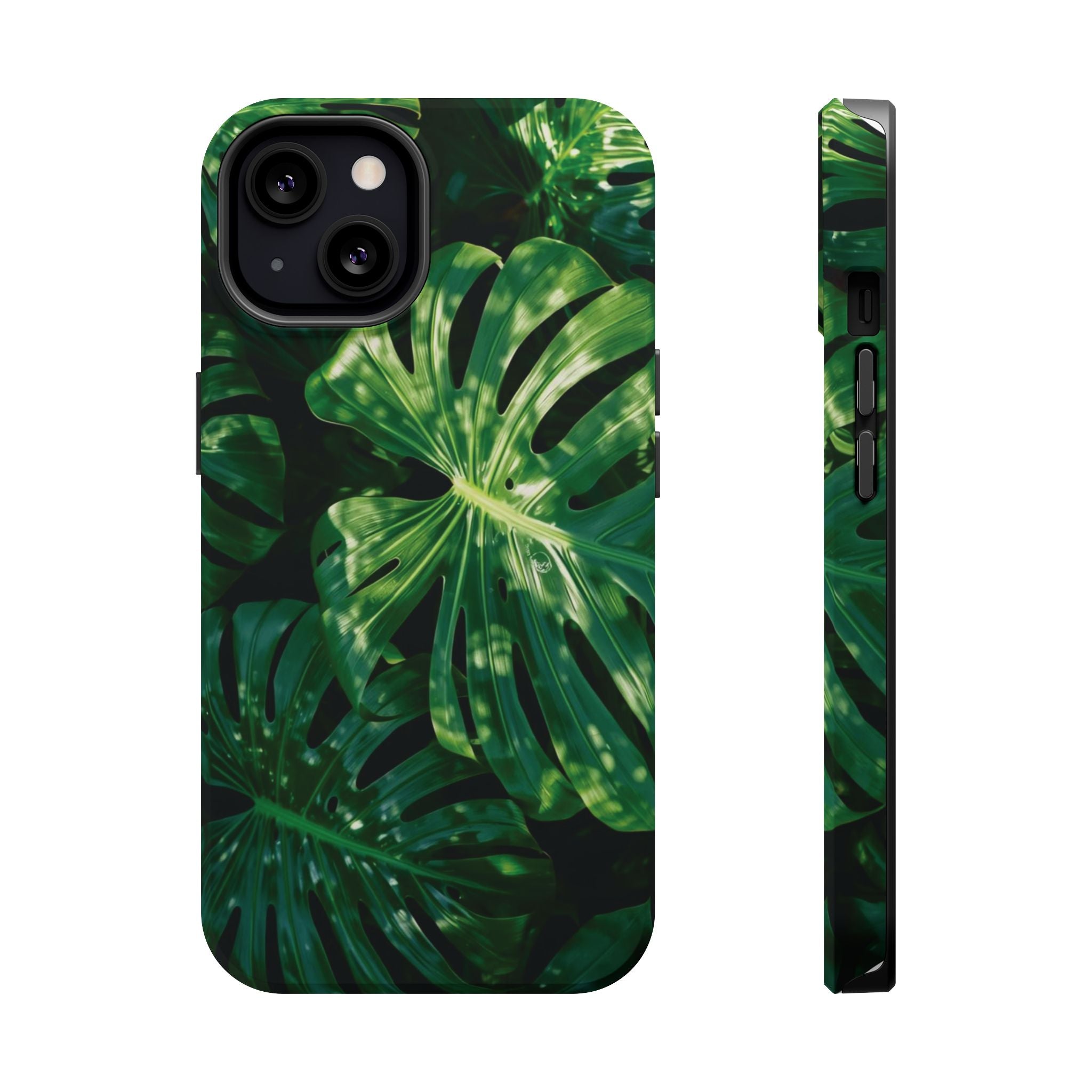 Magnetic iPhone Monstera Leaf Phone Case | Tropical Botanical Magnetic Impact-Resistant Case