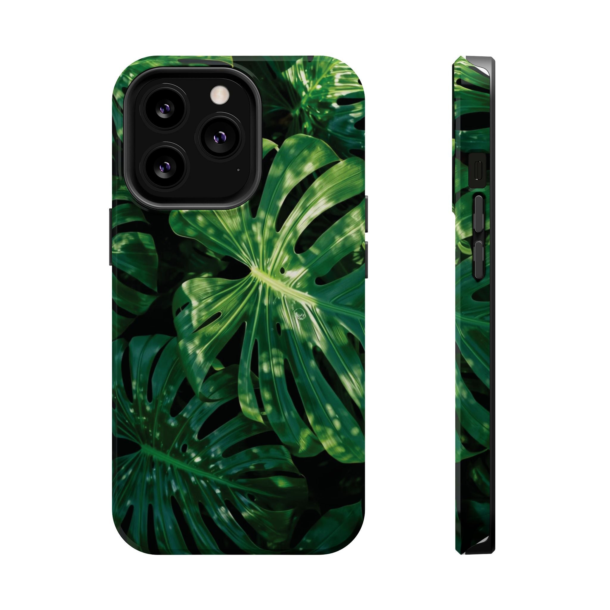 Magnetic iPhone Monstera Leaf Phone Case | Tropical Botanical Magnetic Impact-Resistant Case