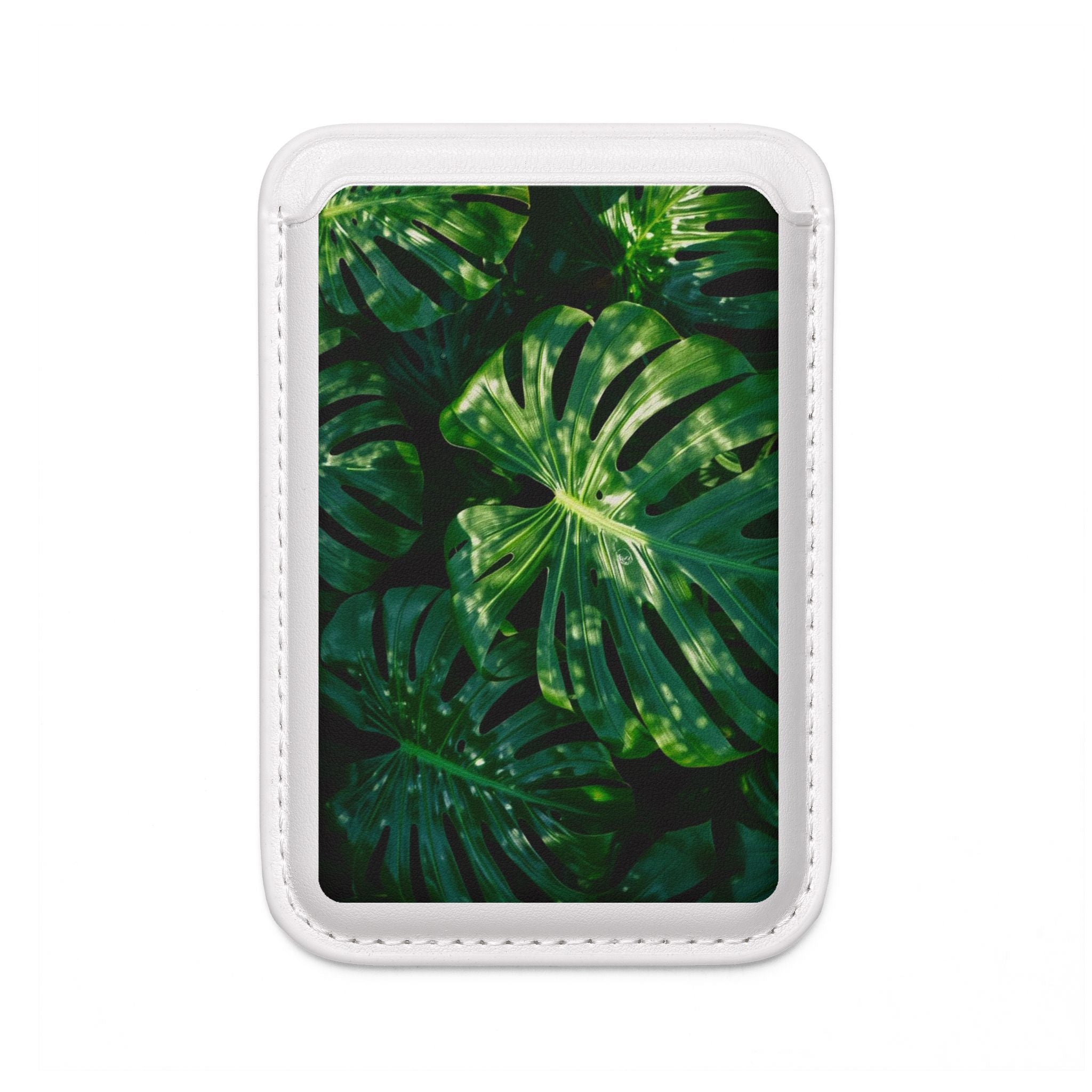 Monstera Leaves Vegan Wallet Magsafe Compatible