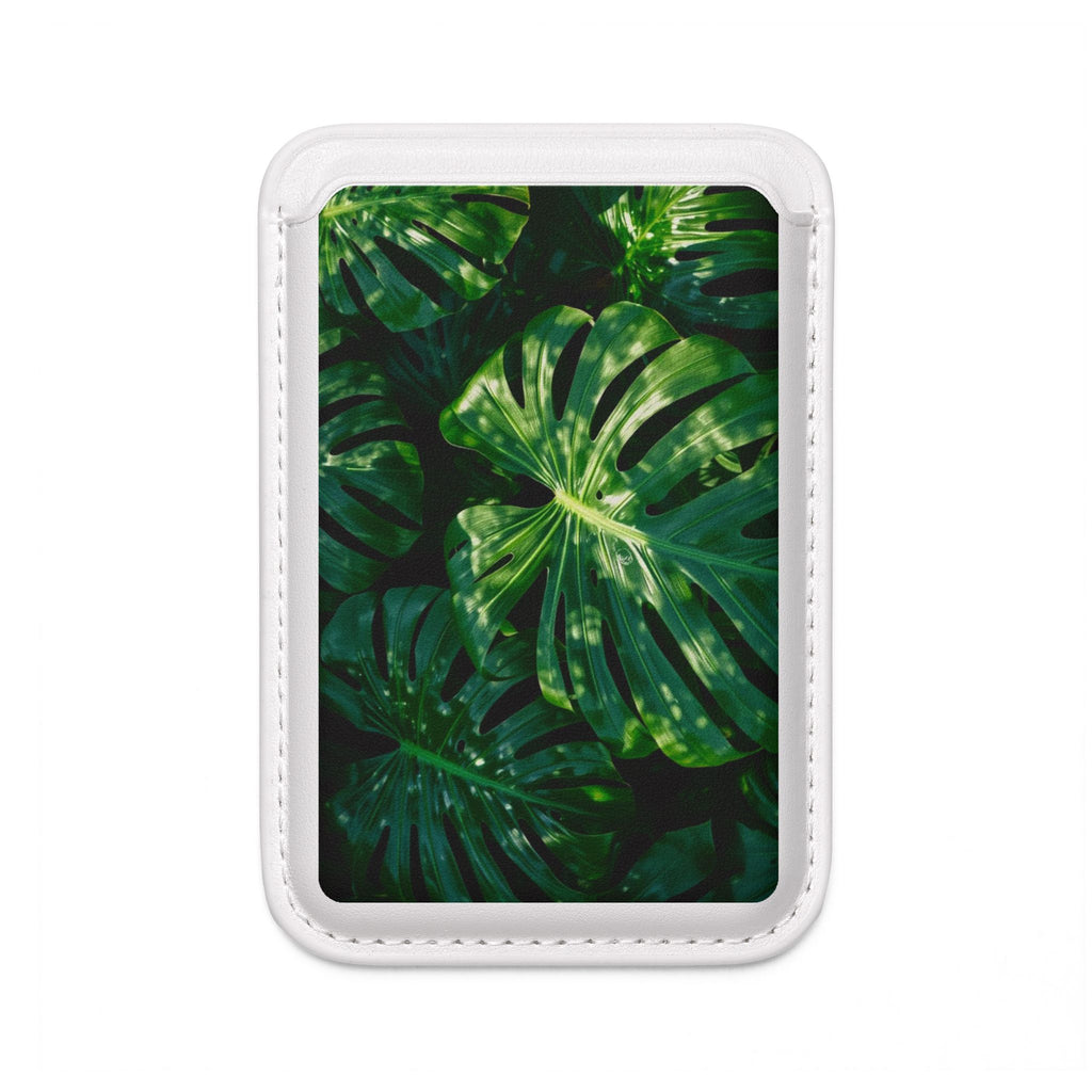 Monstera Leaves Vegan Wallet Magsafe Compatible | Plant Print Card Holder