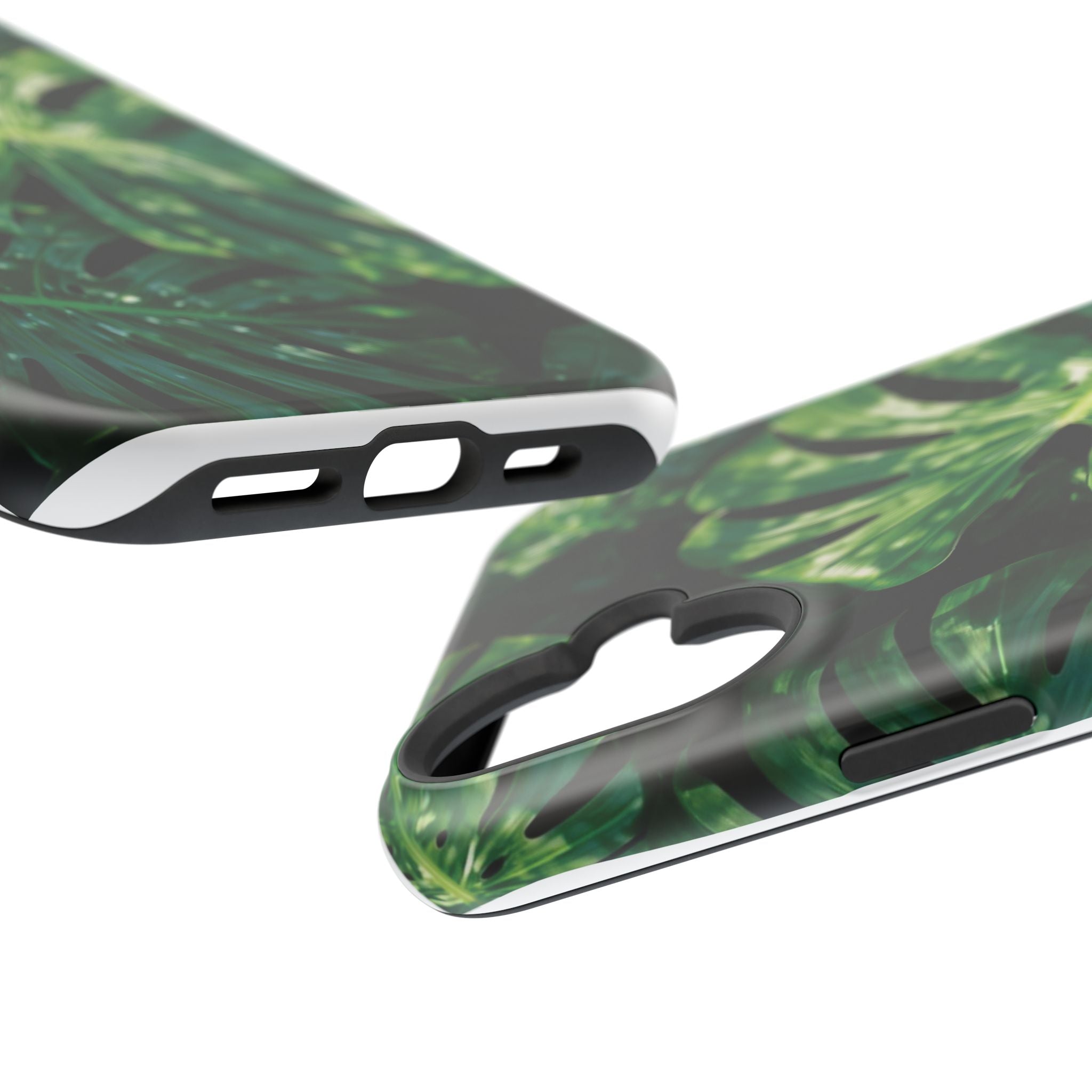 Magnetic iPhone Monstera Leaf Phone Case Impact-Resistant