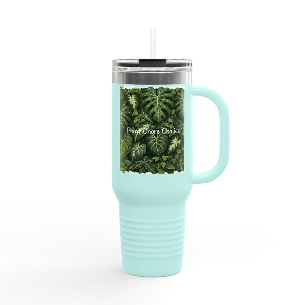 40oz Insulated Travel Mug - "Plant Chore" Design
