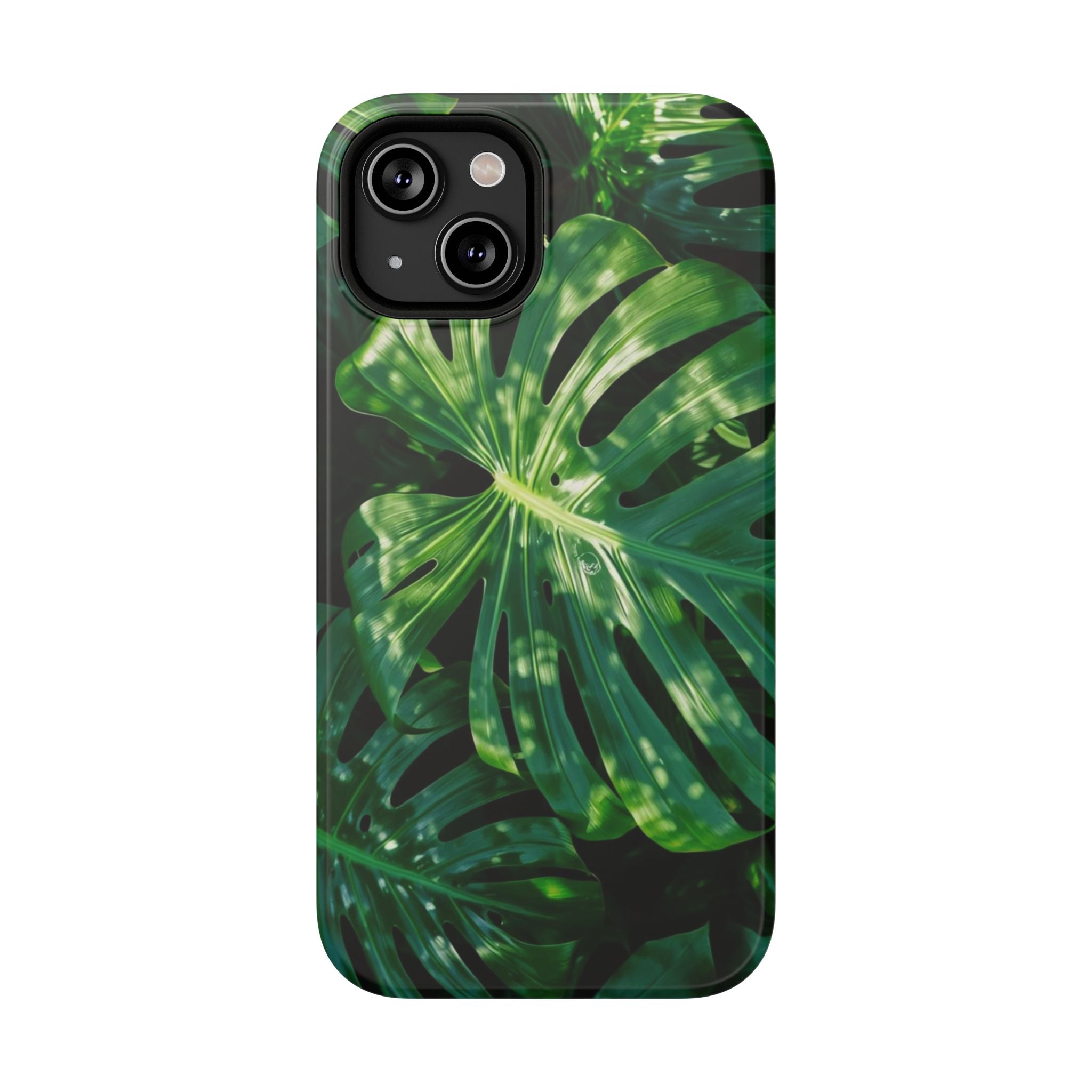 Samsung and iPhone Monstera Leaf Pattern Phone Case Impact-Resistant