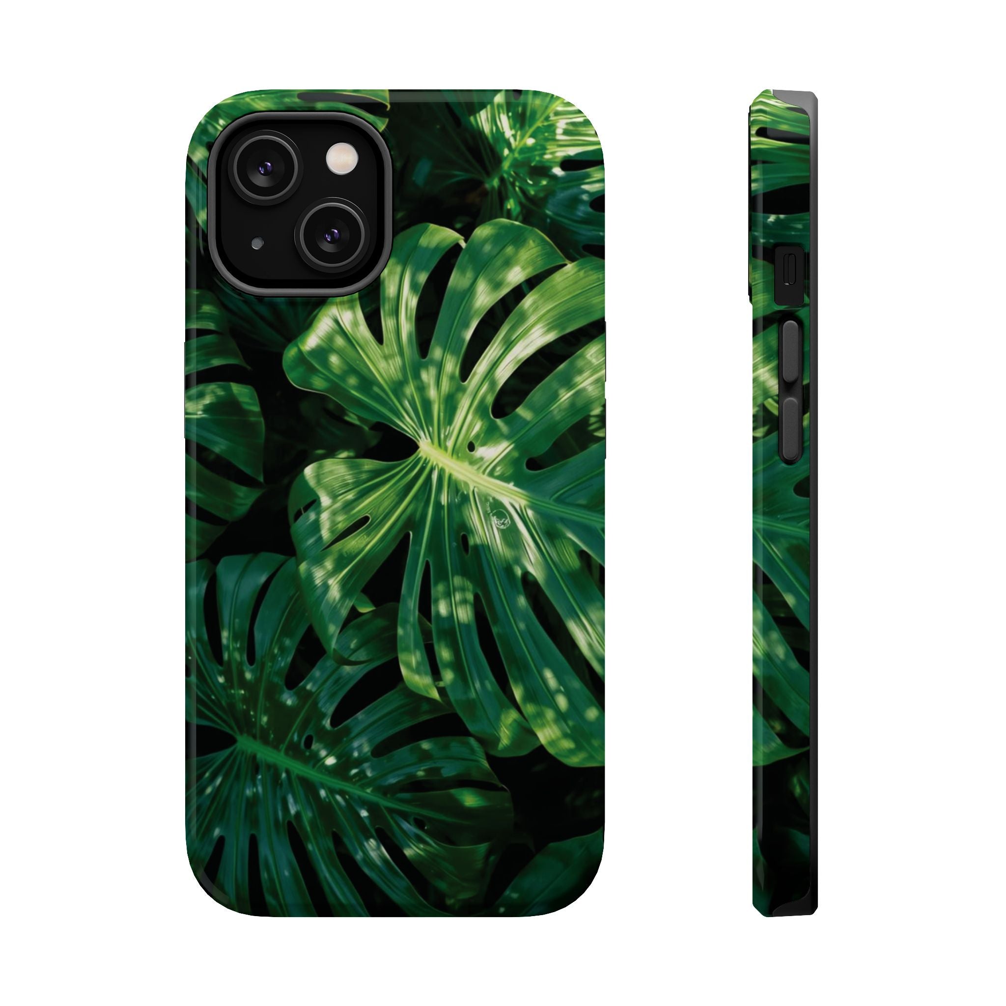 Magnetic iPhone Monstera Leaf Phone Case Impact-Resistant
