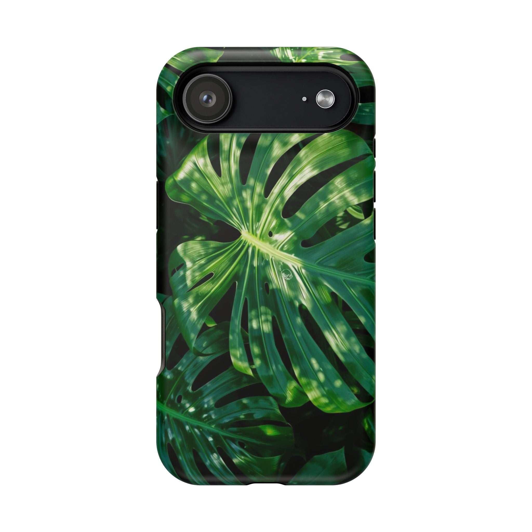 Samsung and iPhone Monstera Leaf Pattern Phone Case | Impact-Resistant Case