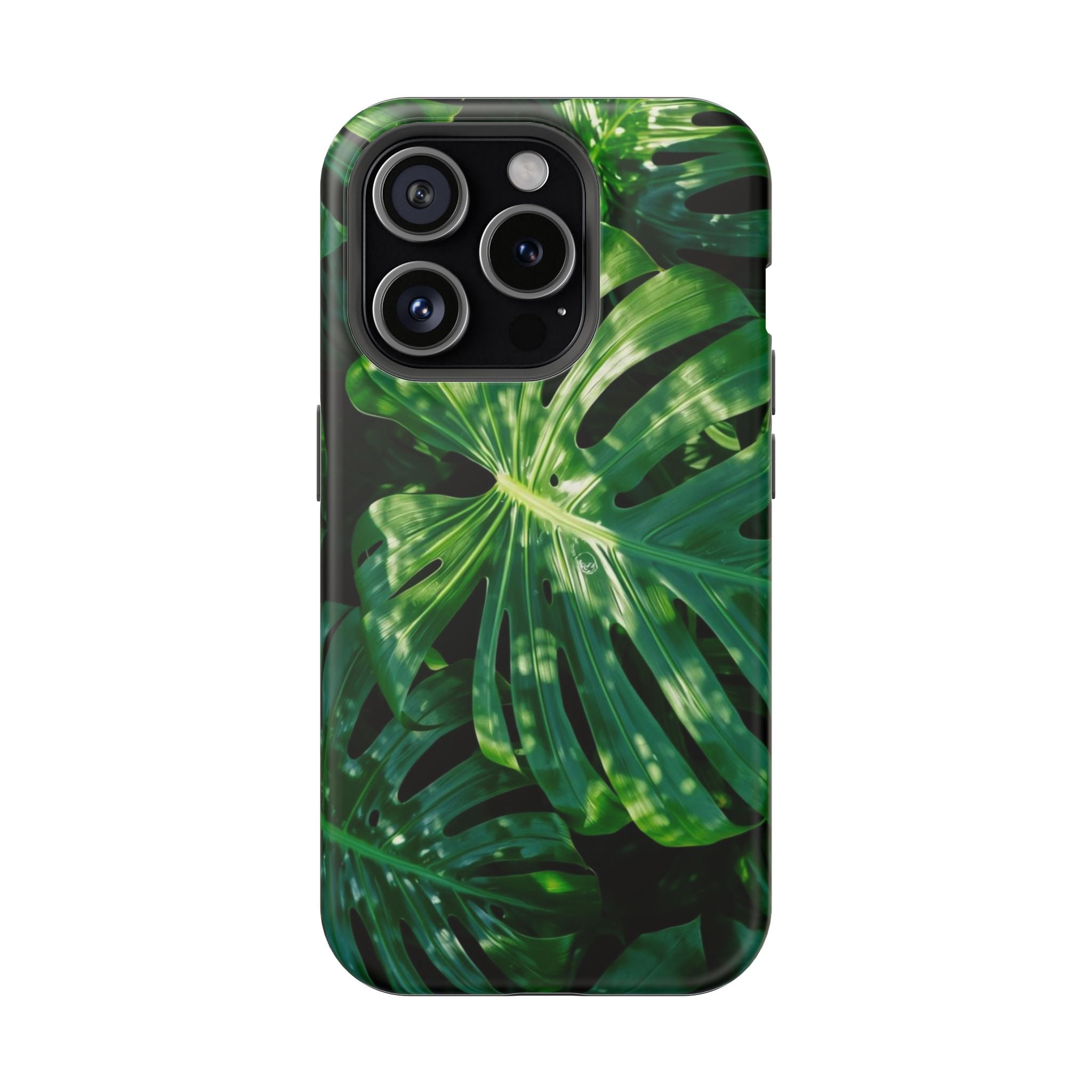 Samsung and iPhone Monstera Leaf Pattern Phone Case | Impact-Resistant Case
