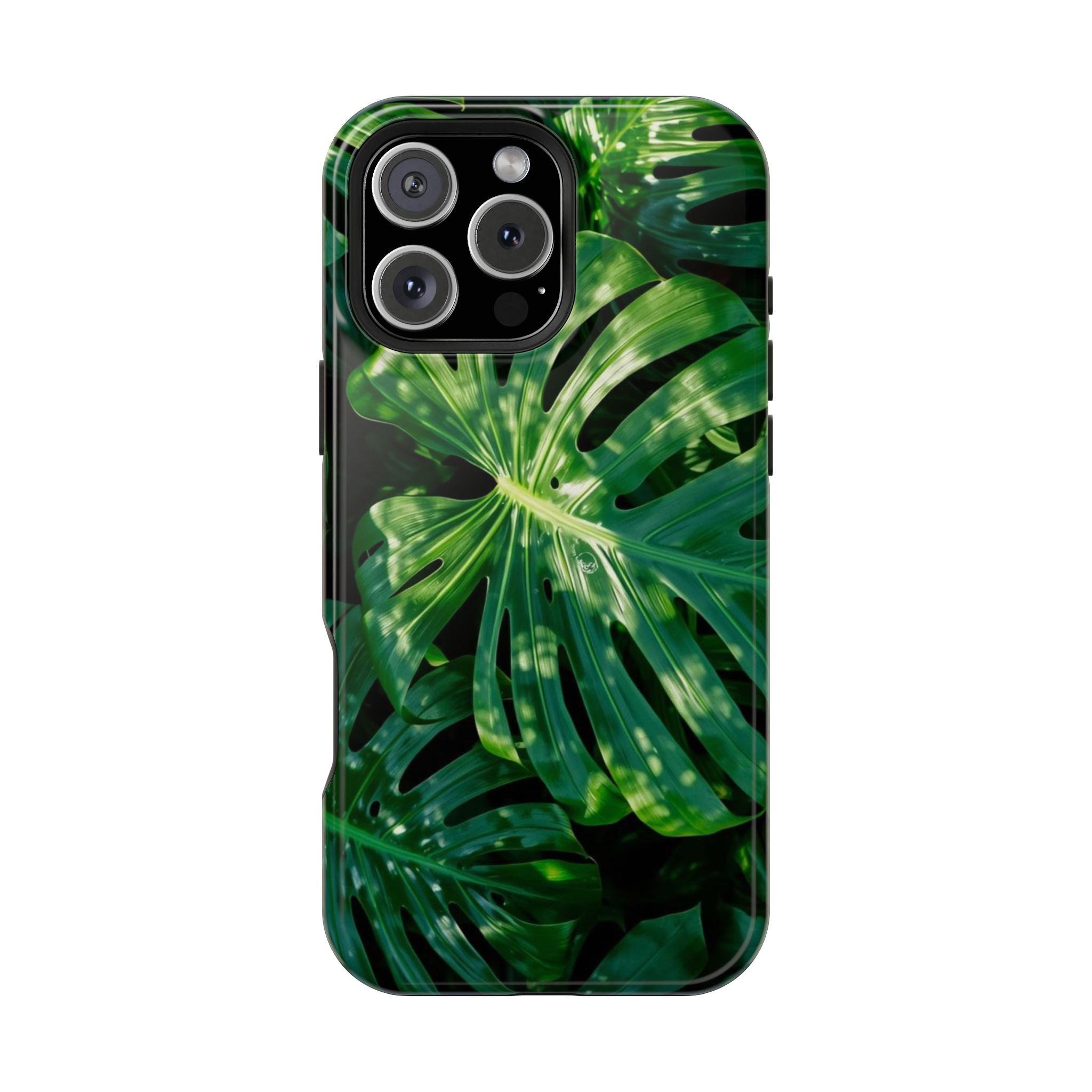 Samsung and iPhone Monstera Leaf Pattern Phone Case | Impact-Resistant Case