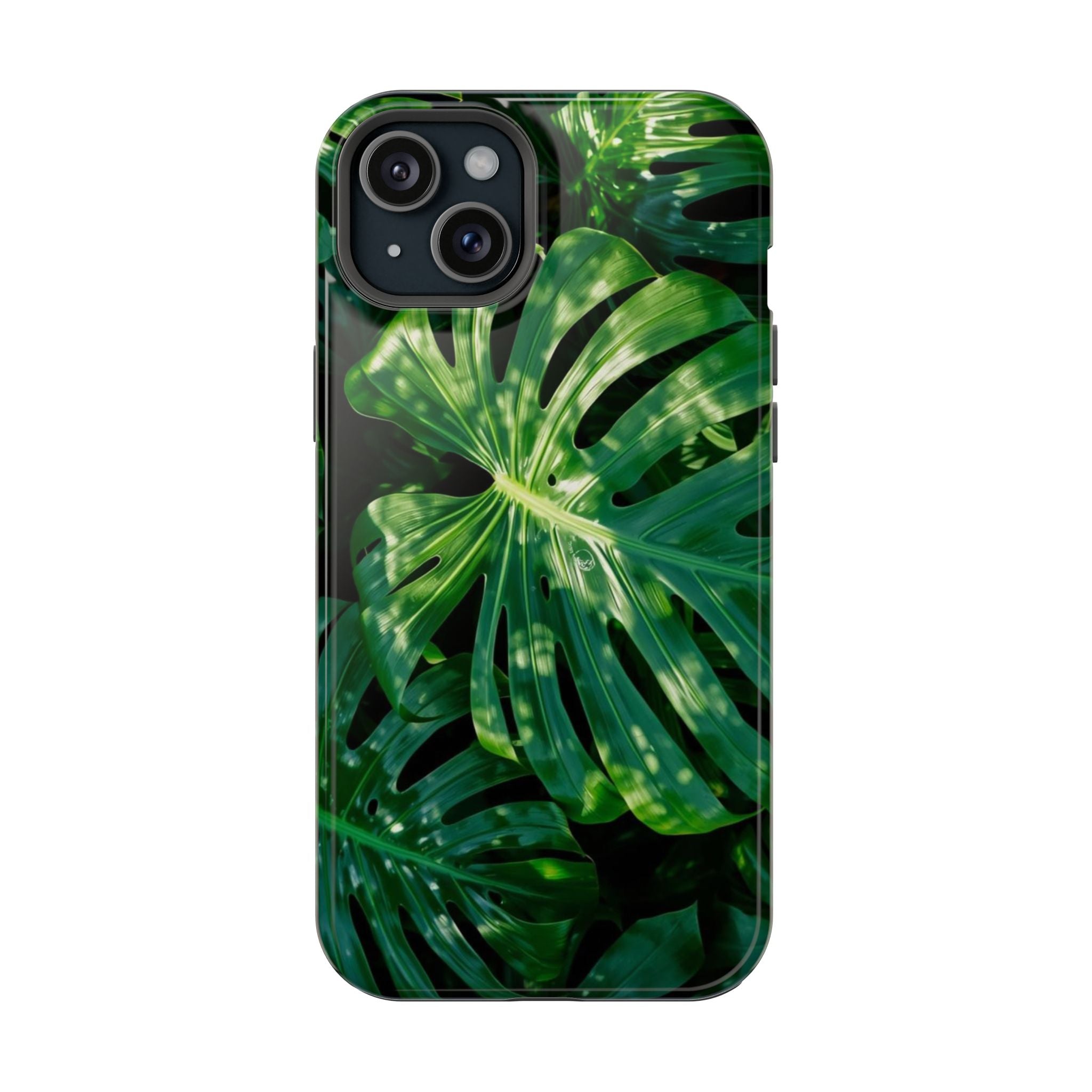 Samsung and iPhone Monstera Leaf Pattern Phone Case | Impact-Resistant Case