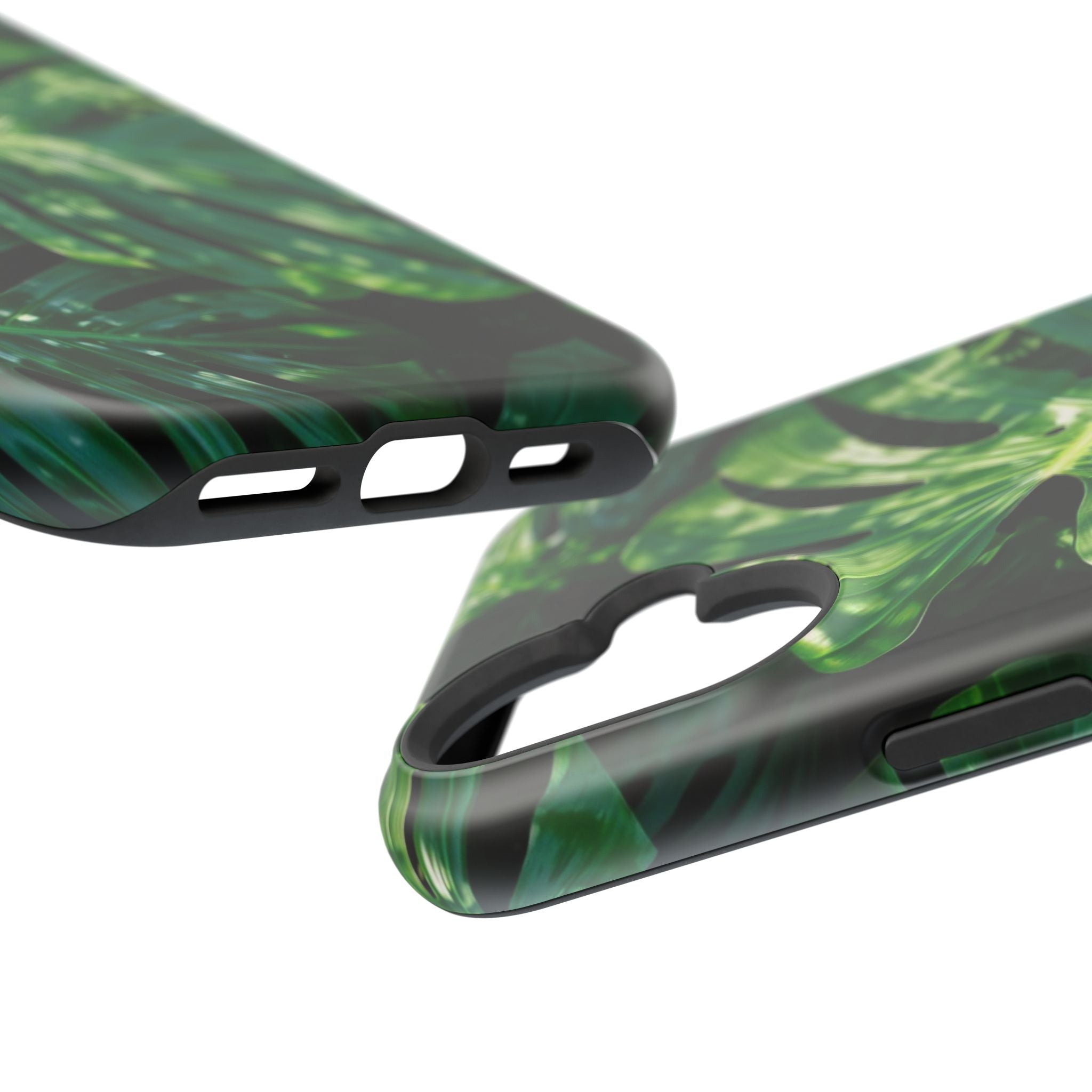 Samsung and iPhone Monstera Leaf Pattern Phone Case Impact-Resistant