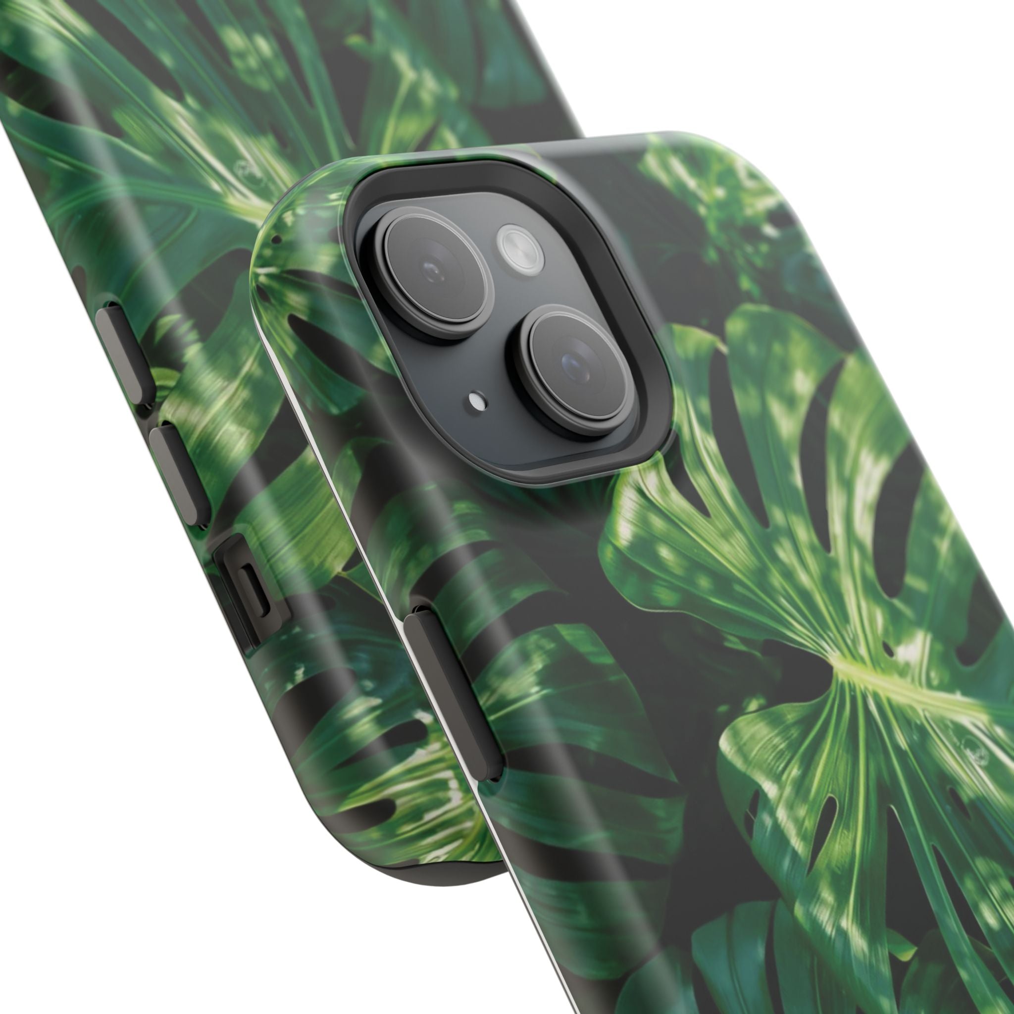 Magnetic iPhone Monstera Leaf Phone Case | Tropical Botanical Magnetic Impact-Resistant Case