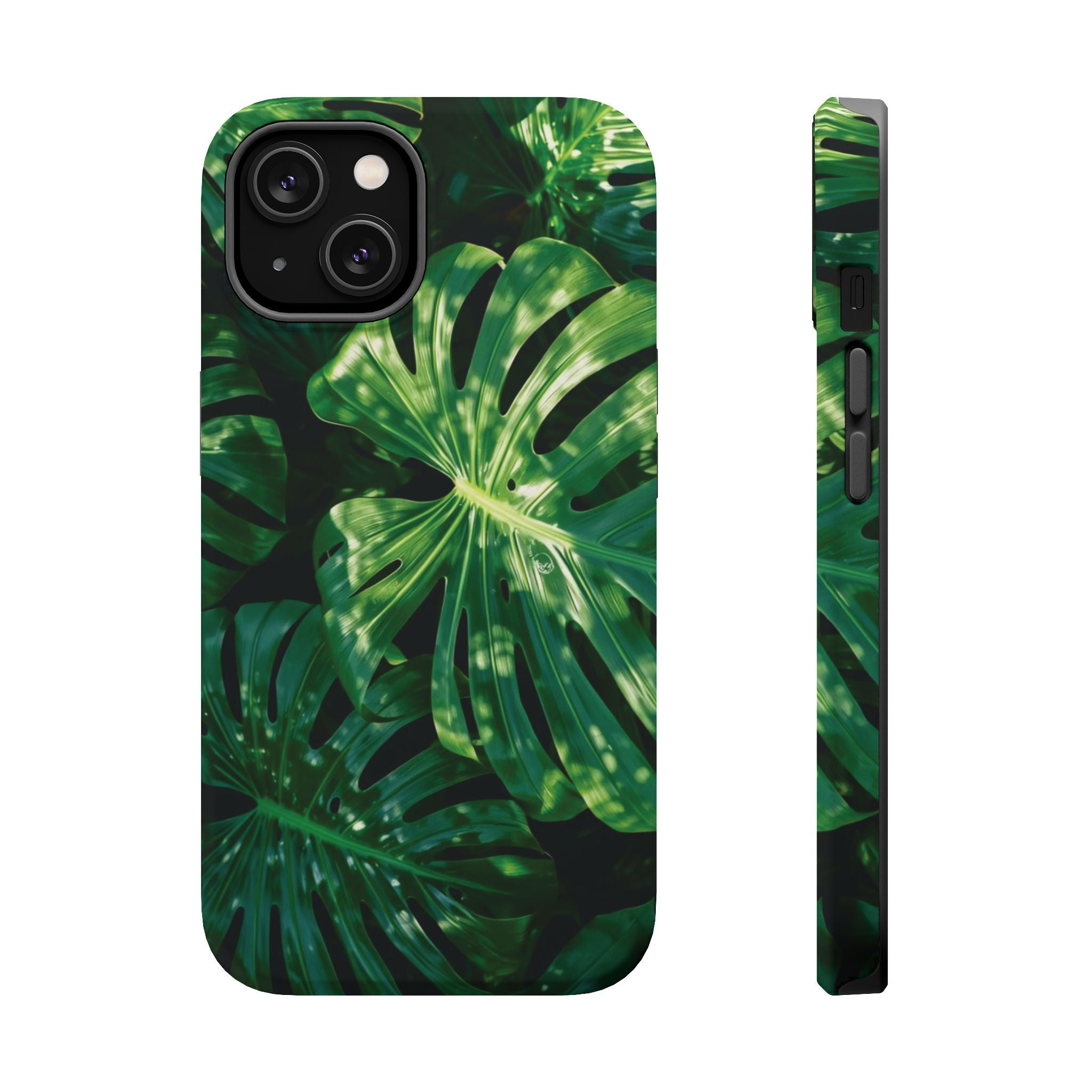 Magnetic iPhone Monstera Leaf Phone Case | Tropical Botanical Magnetic Impact-Resistant Case