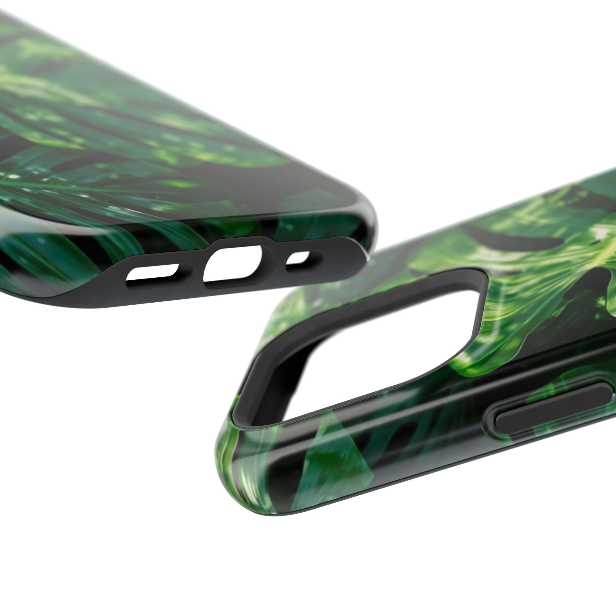 Samsung and iPhone Monstera Leaf Pattern Phone Case | Impact-Resistant Case