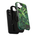 Samsung and iPhone Monstera Leaf Pattern Phone Case | Impact-Resistant Case