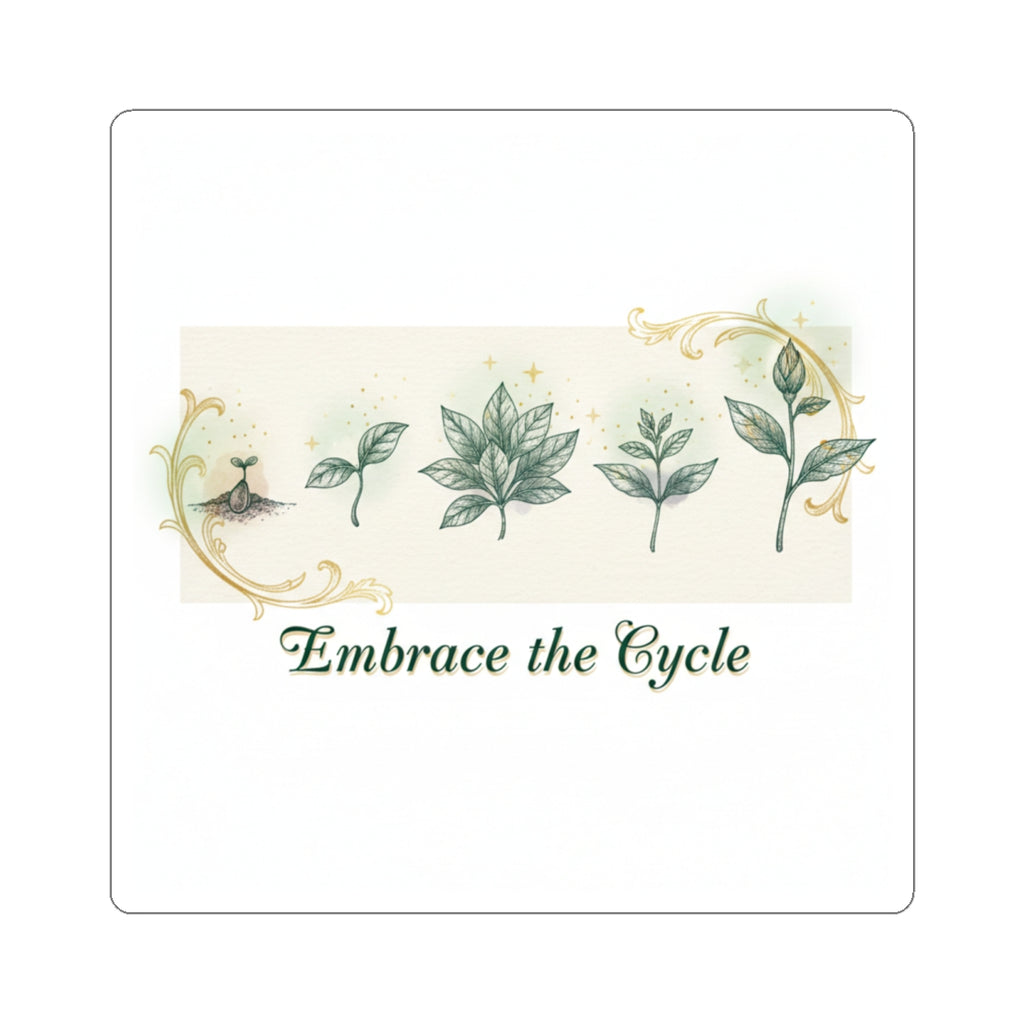 Embrace the Cycle Kiss-Cut Stickers | moon phases, ritual calendar