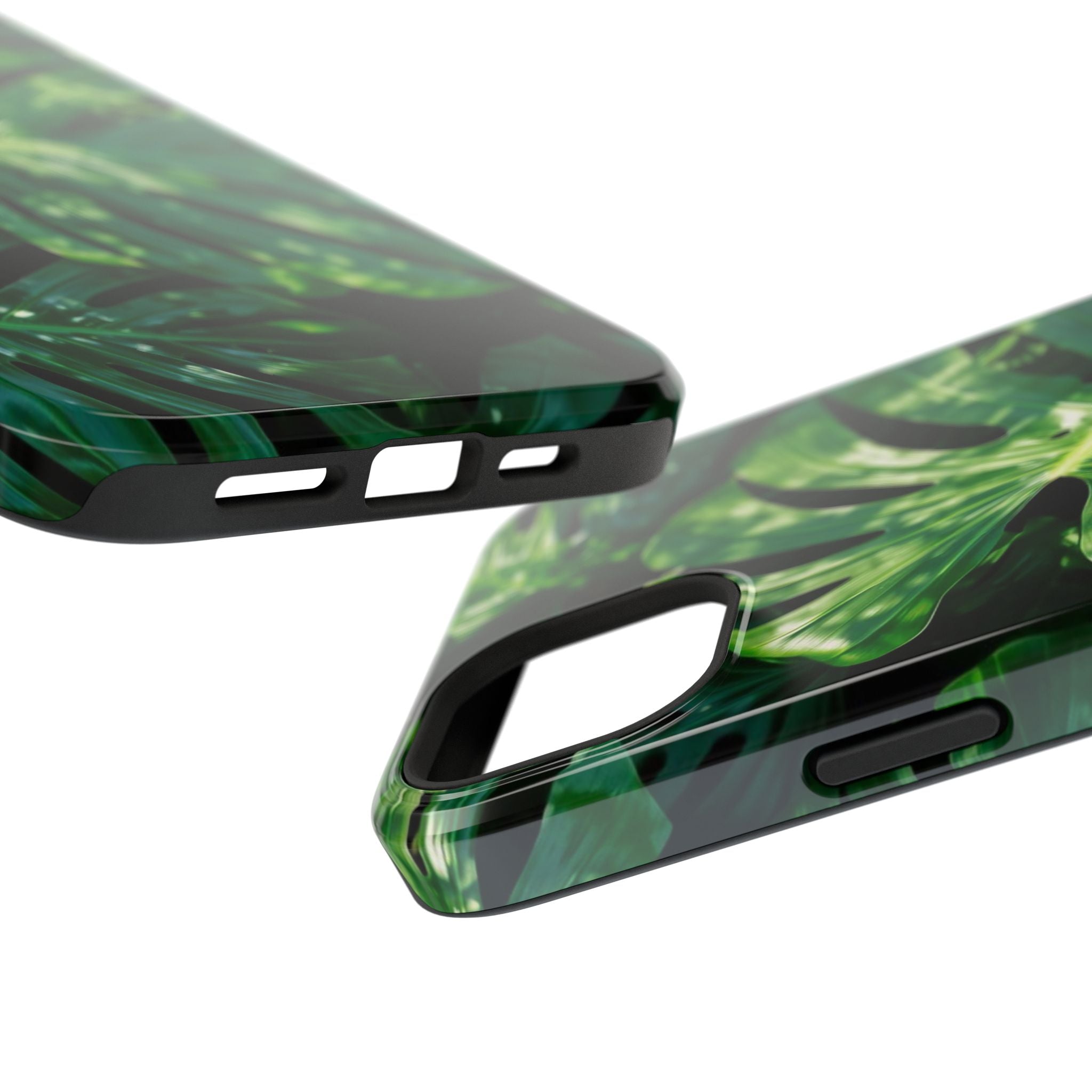 Samsung and iPhone Monstera Leaf Pattern Phone Case Impact-Resistant