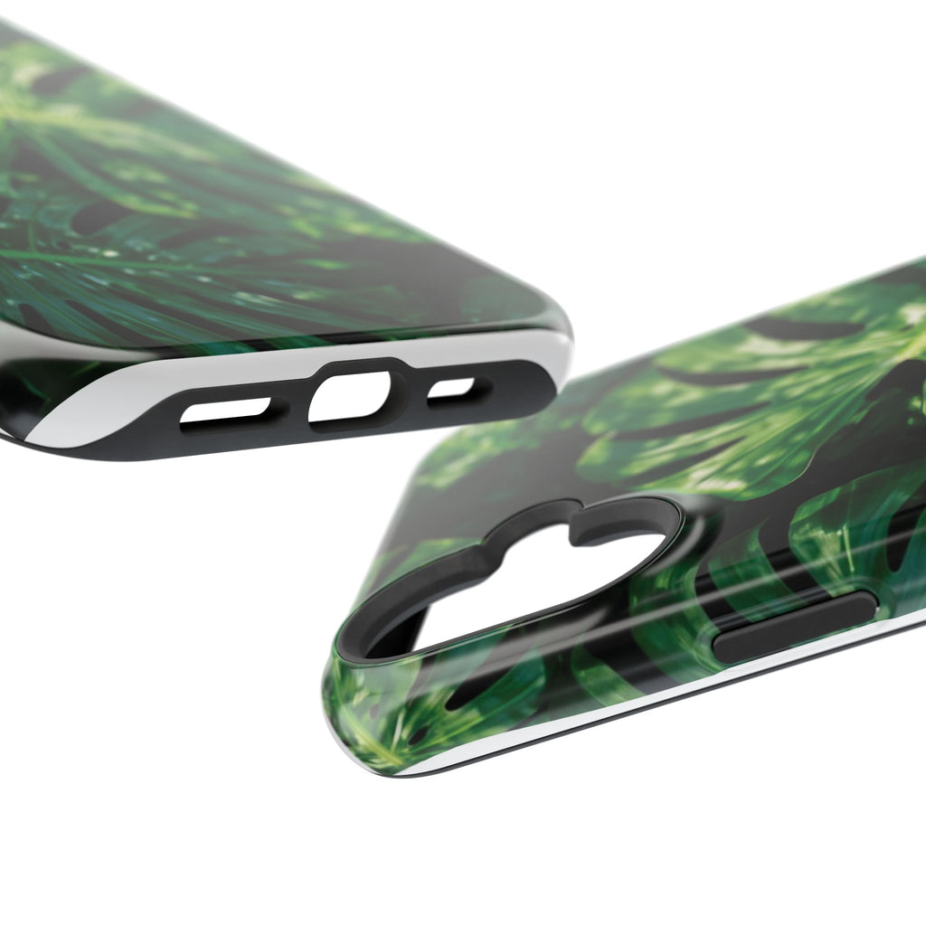 Magnetic iPhone Monstera Leaf Phone Case Impact-Resistant