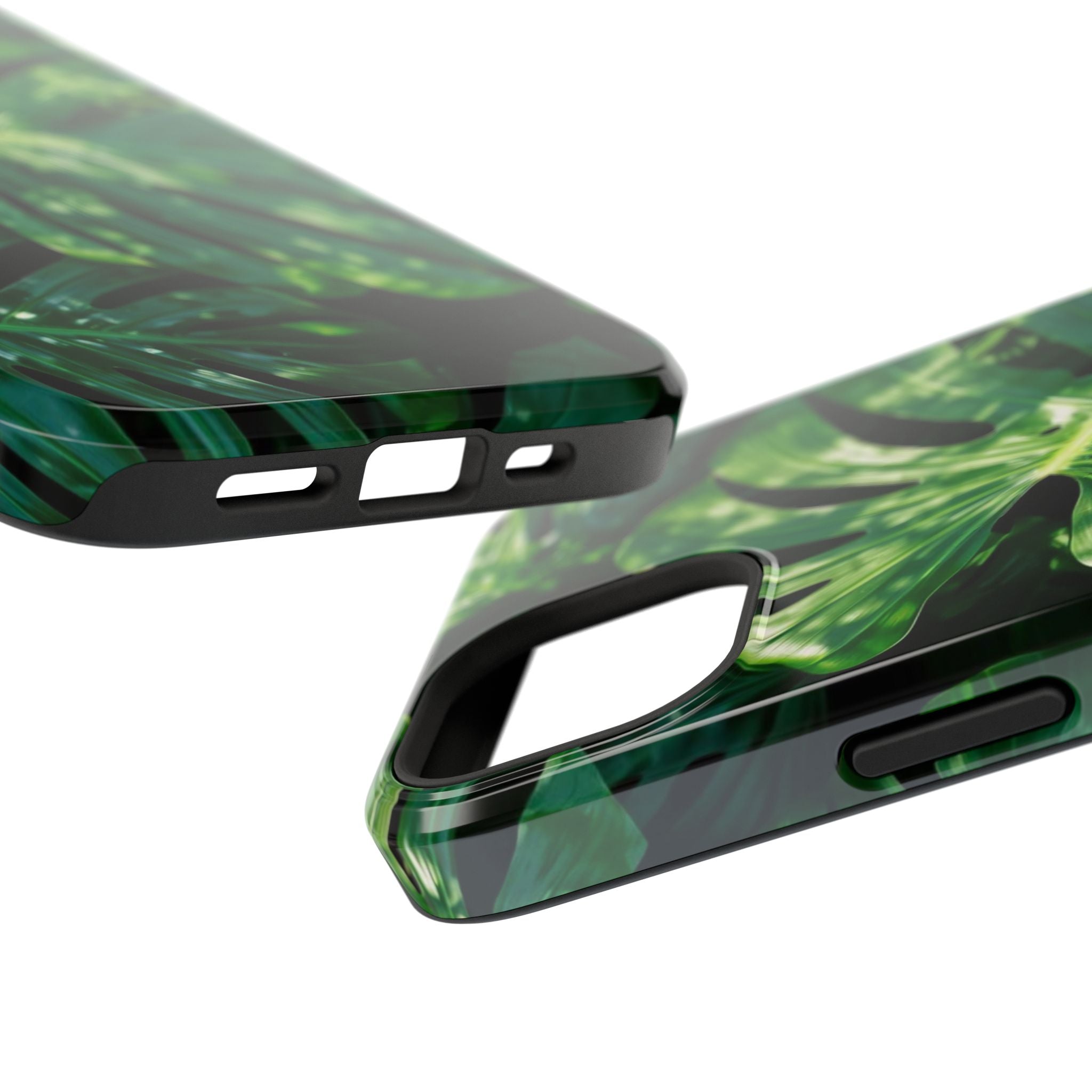 Samsung and iPhone Monstera Leaf Pattern Phone Case Impact-Resistant
