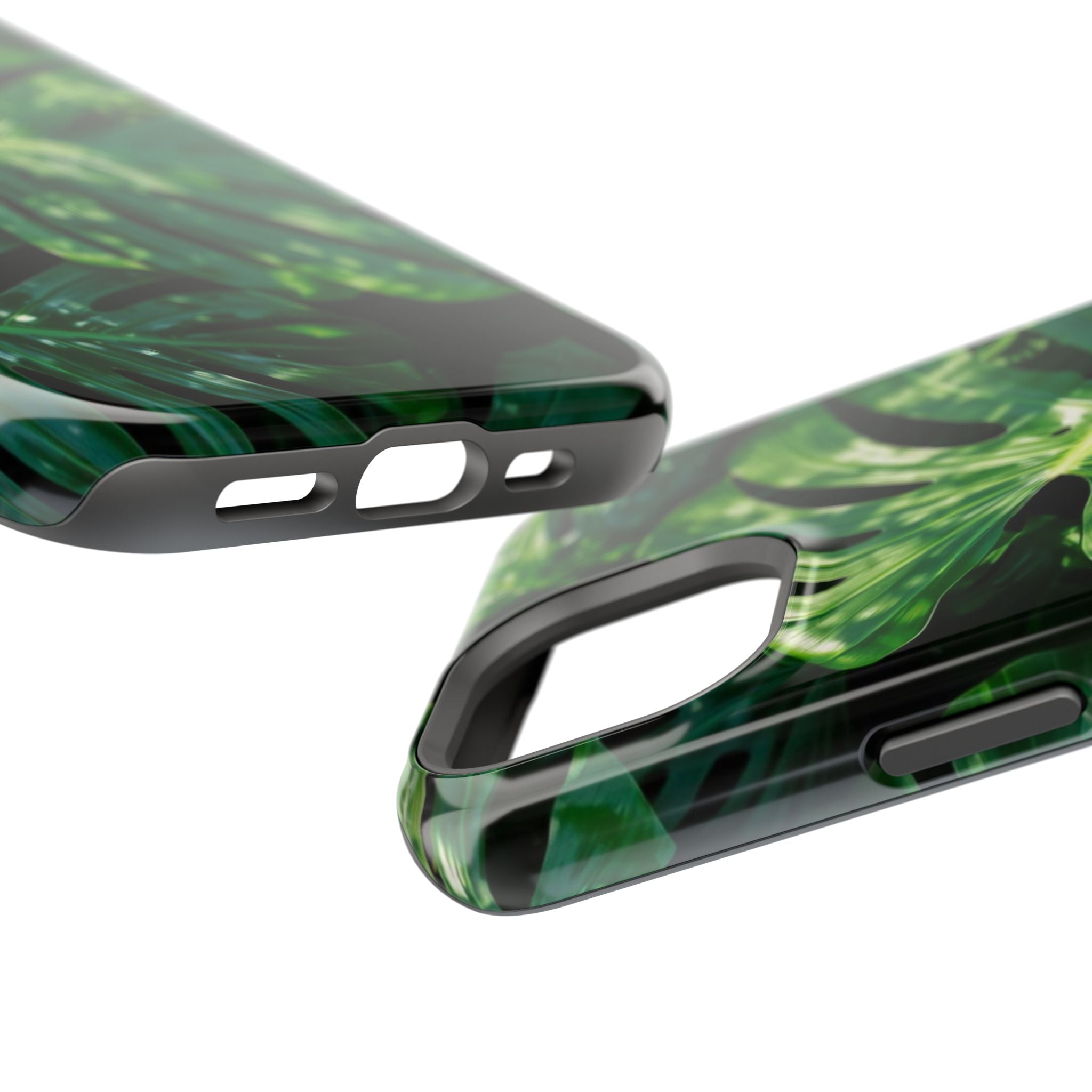Samsung and iPhone Monstera Leaf Pattern Phone Case Impact-Resistant