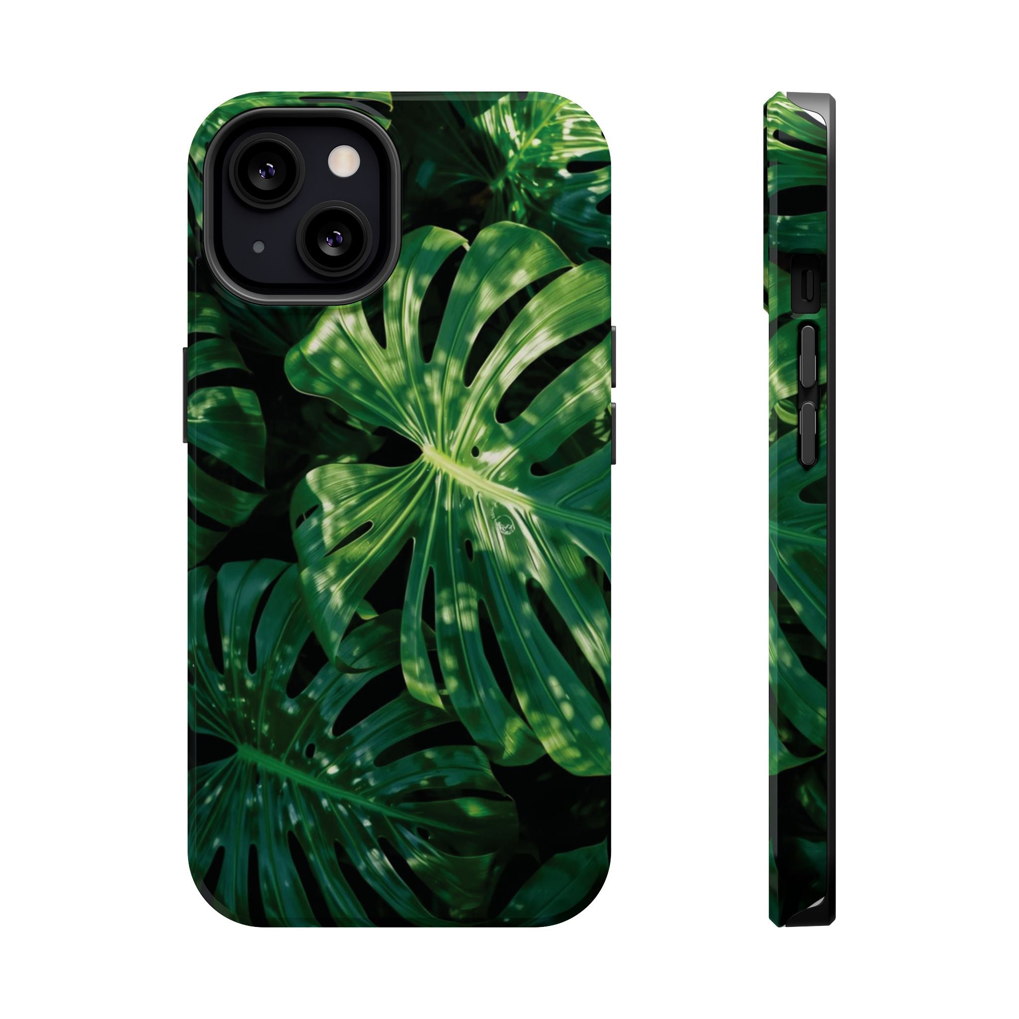 Magnetic iPhone Monstera Leaf Phone Case | Tropical Botanical Magnetic Impact-Resistant Case