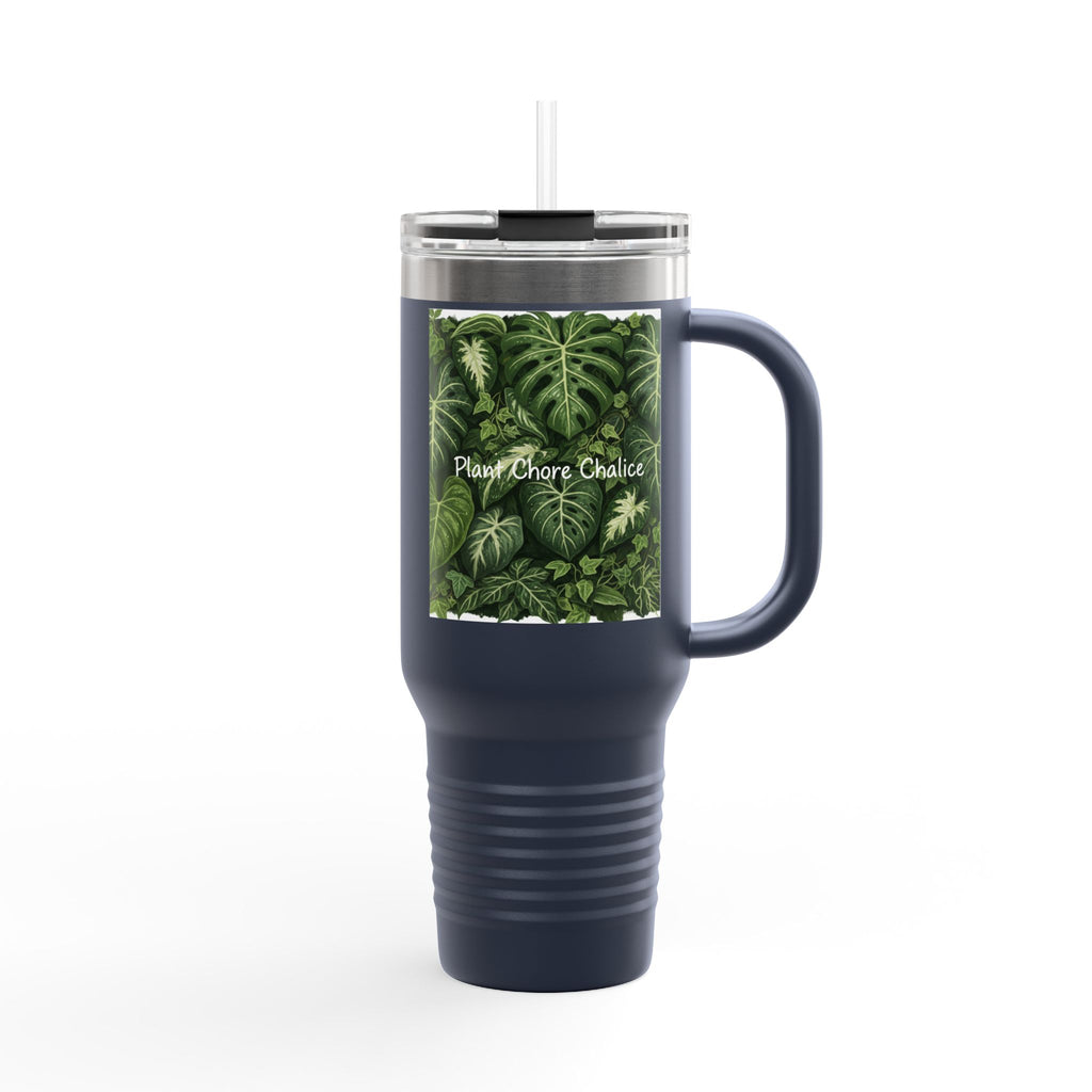 40oz Insulated Travel Mug - "Plant Chore" Design