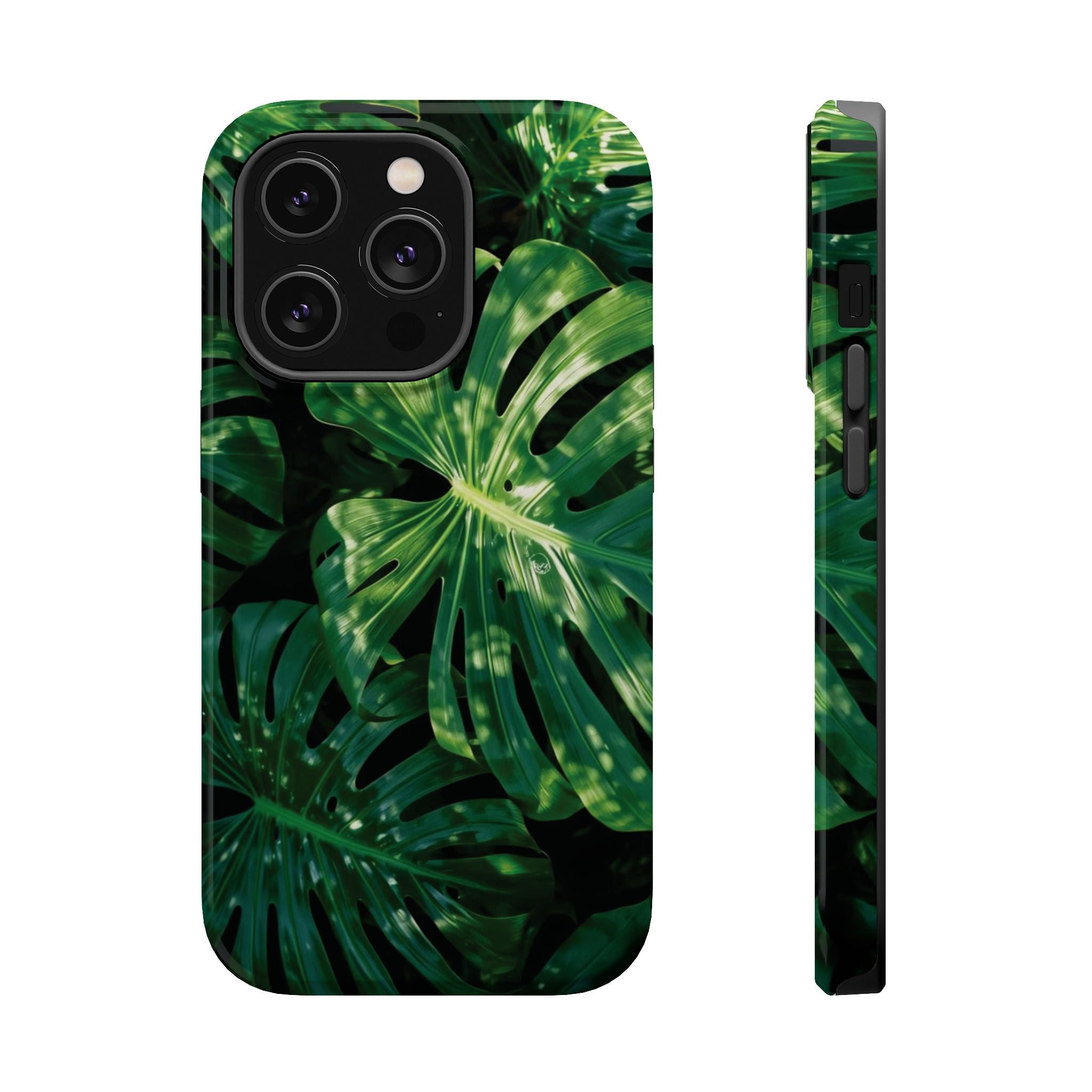 Magnetic iPhone Monstera Leaf Phone Case Impact-Resistant