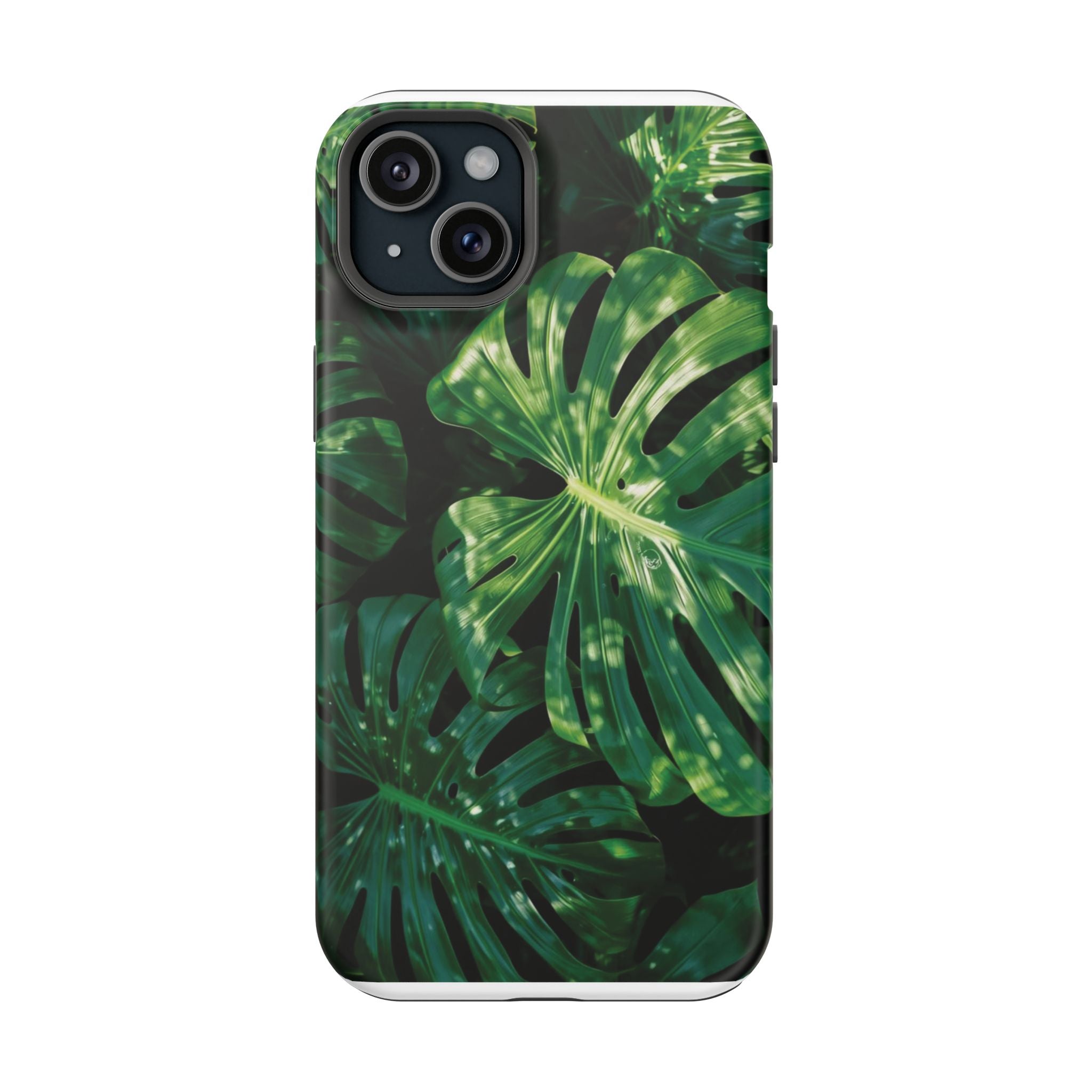 Magnetic iPhone Monstera Leaf Phone Case | Tropical Botanical Magnetic Impact-Resistant Case