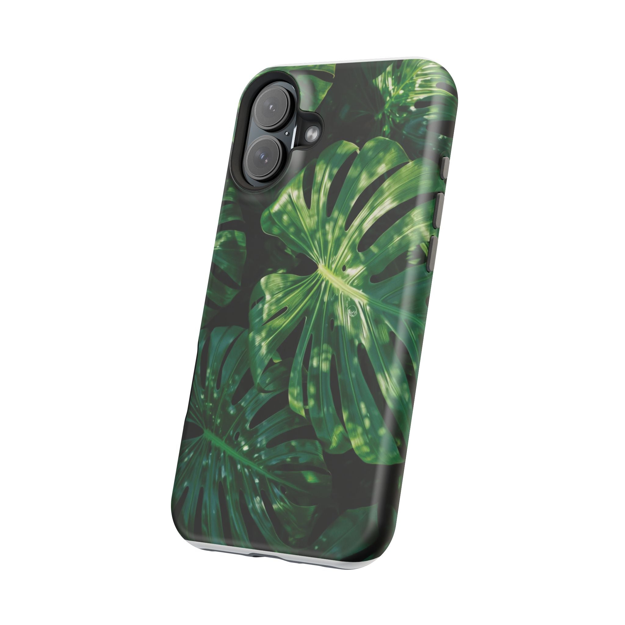 Magnetic iPhone Monstera Leaf Phone Case | Tropical Botanical Magnetic Impact-Resistant Case