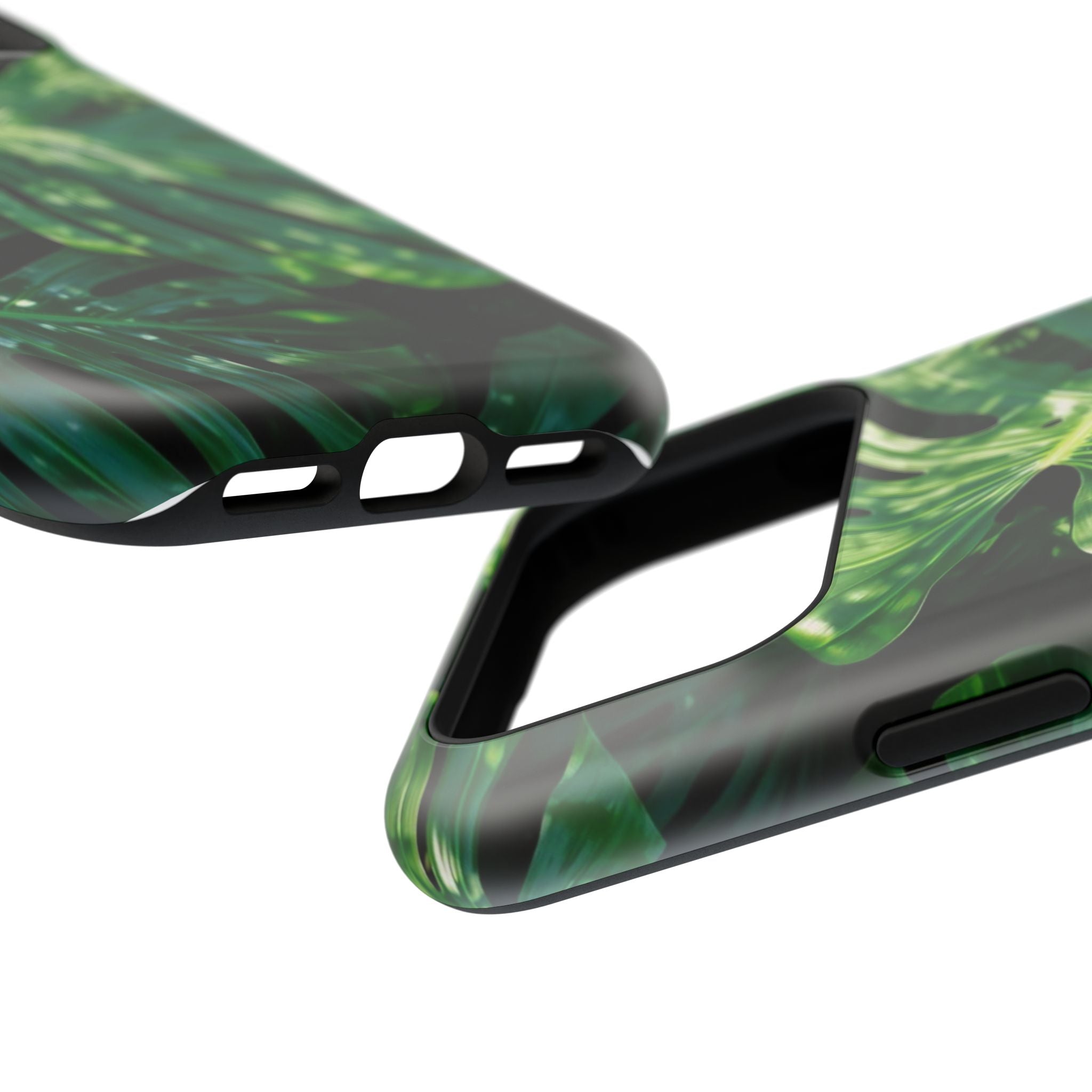 Samsung and iPhone Monstera Leaf Pattern Phone Case | Impact-Resistant Case