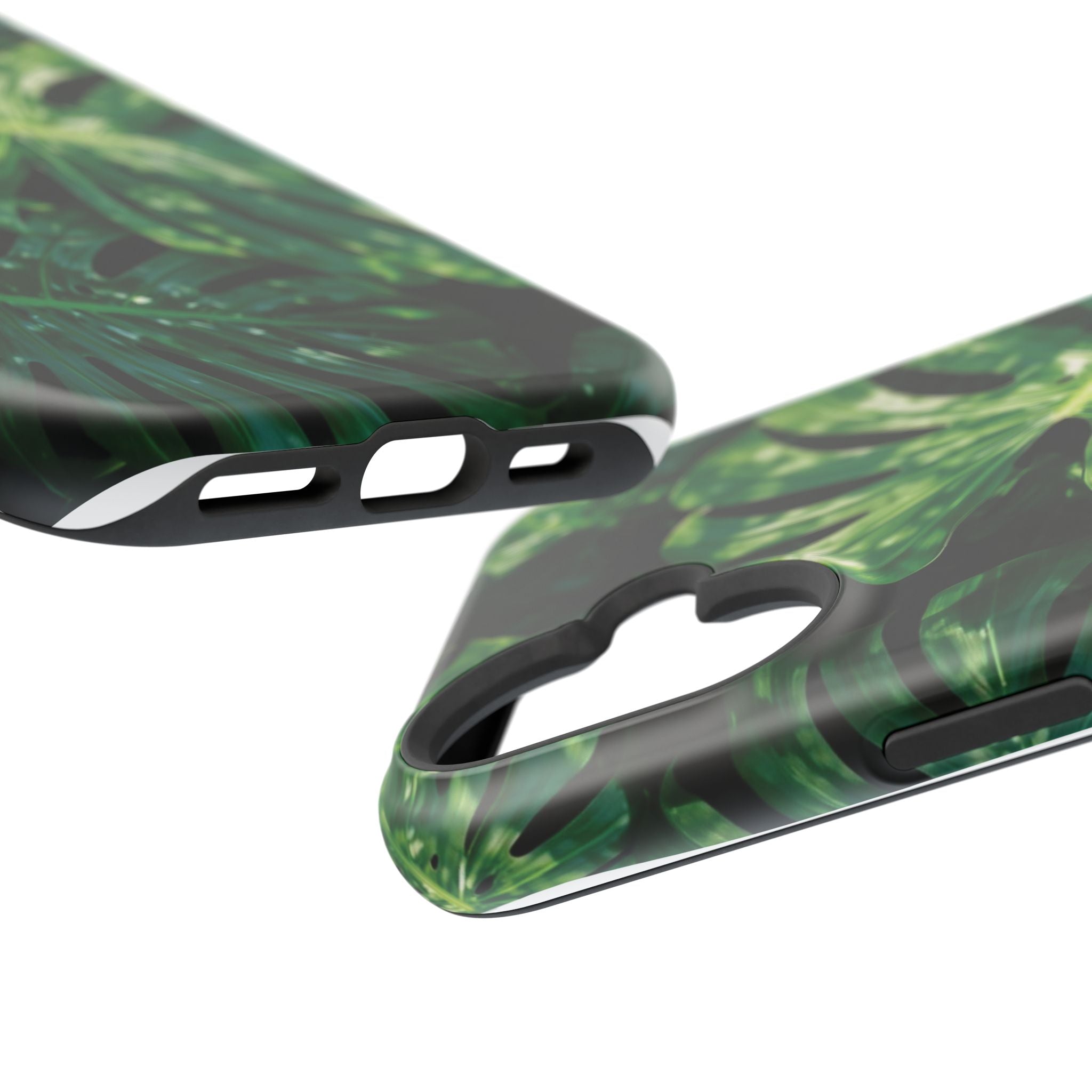 Magnetic iPhone Monstera Leaf Phone Case Impact-Resistant
