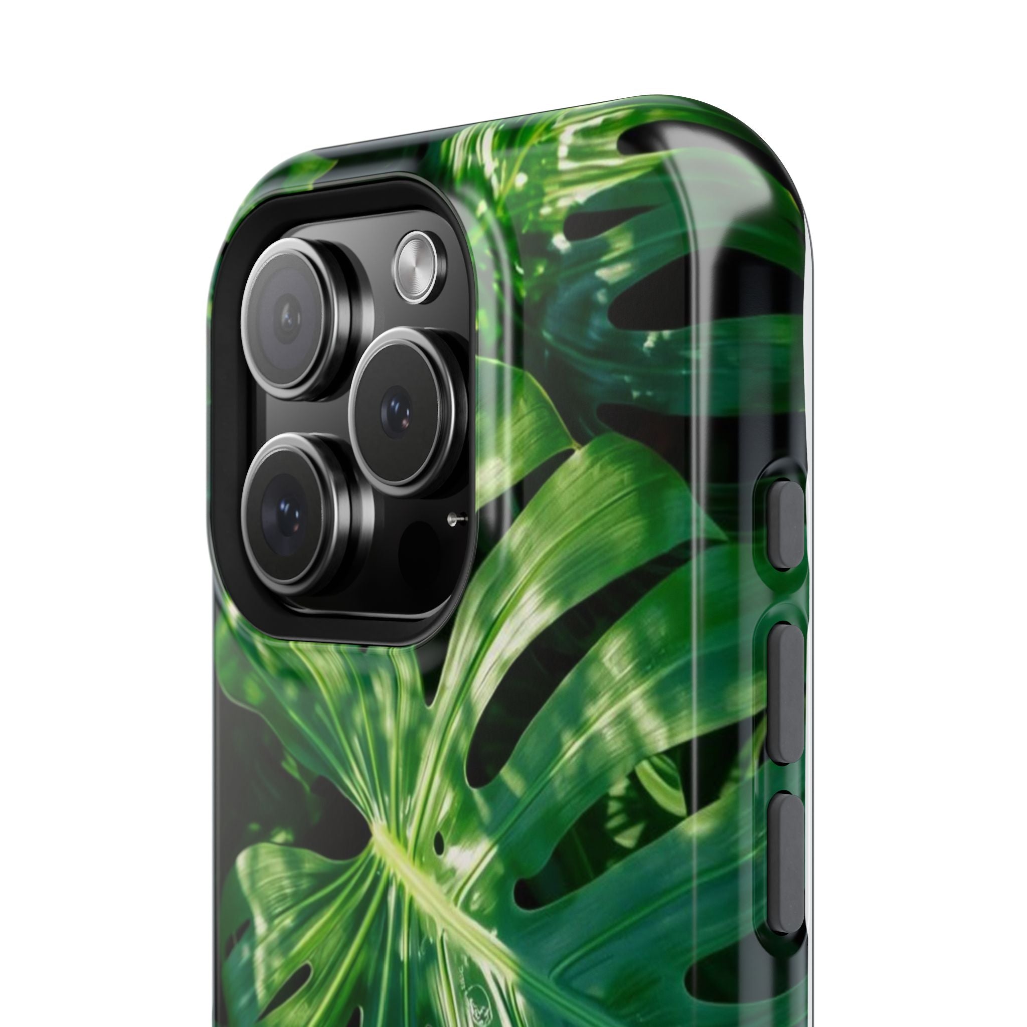 Samsung and iPhone Monstera Leaf Pattern Phone Case | Impact-Resistant Case