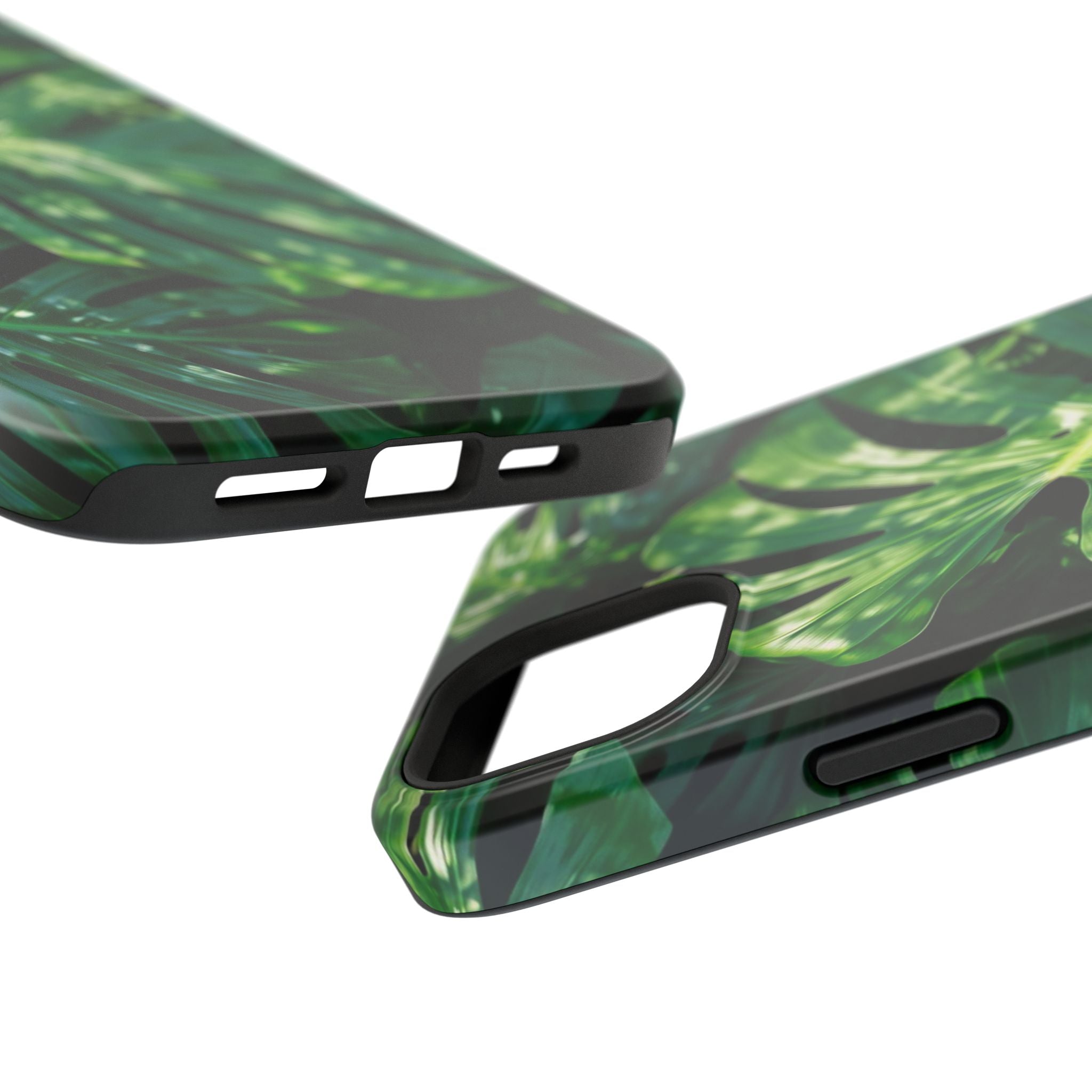 Samsung and iPhone Monstera Leaf Pattern Phone Case | Impact-Resistant Case