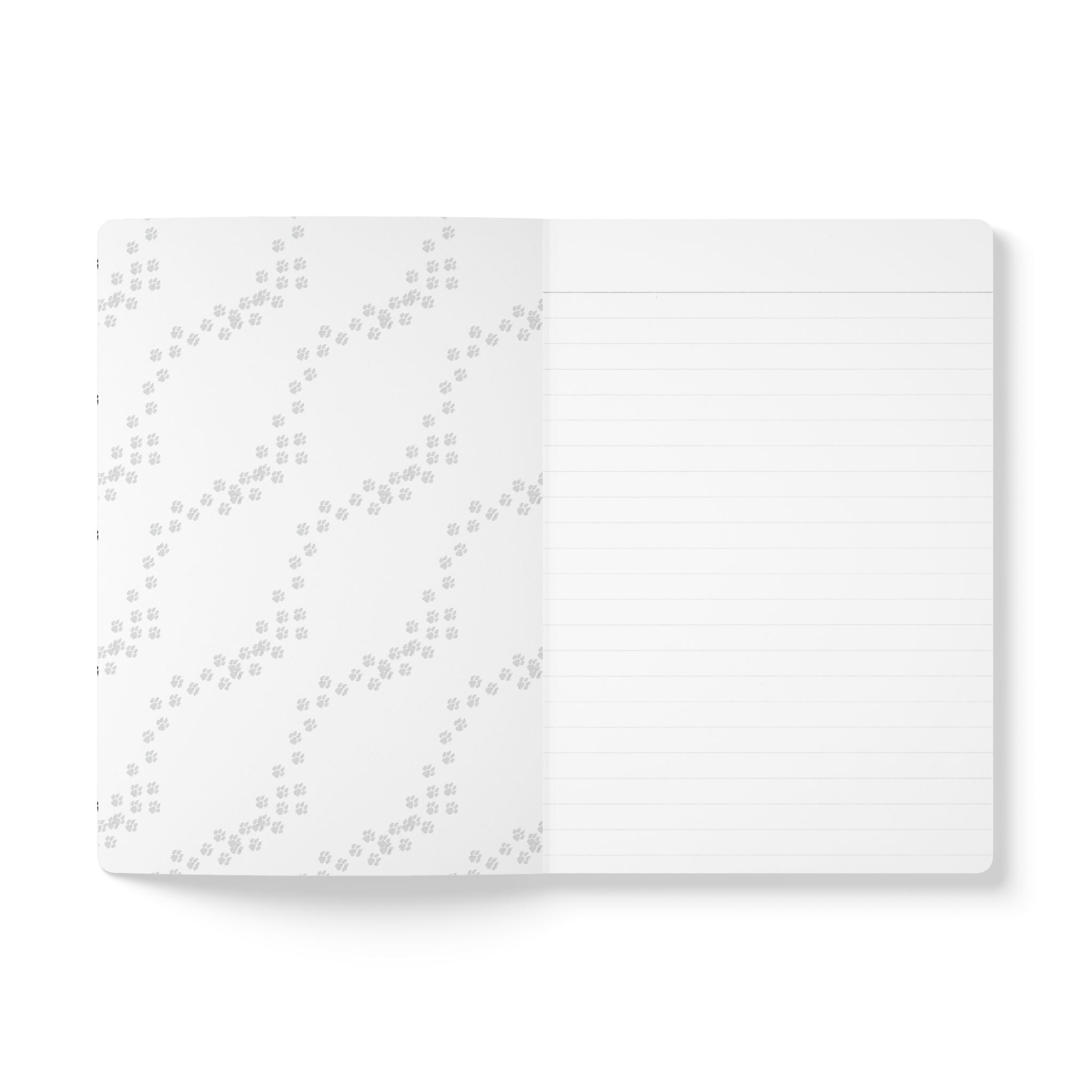 Paw Print Heart Pattern Softcover Journal