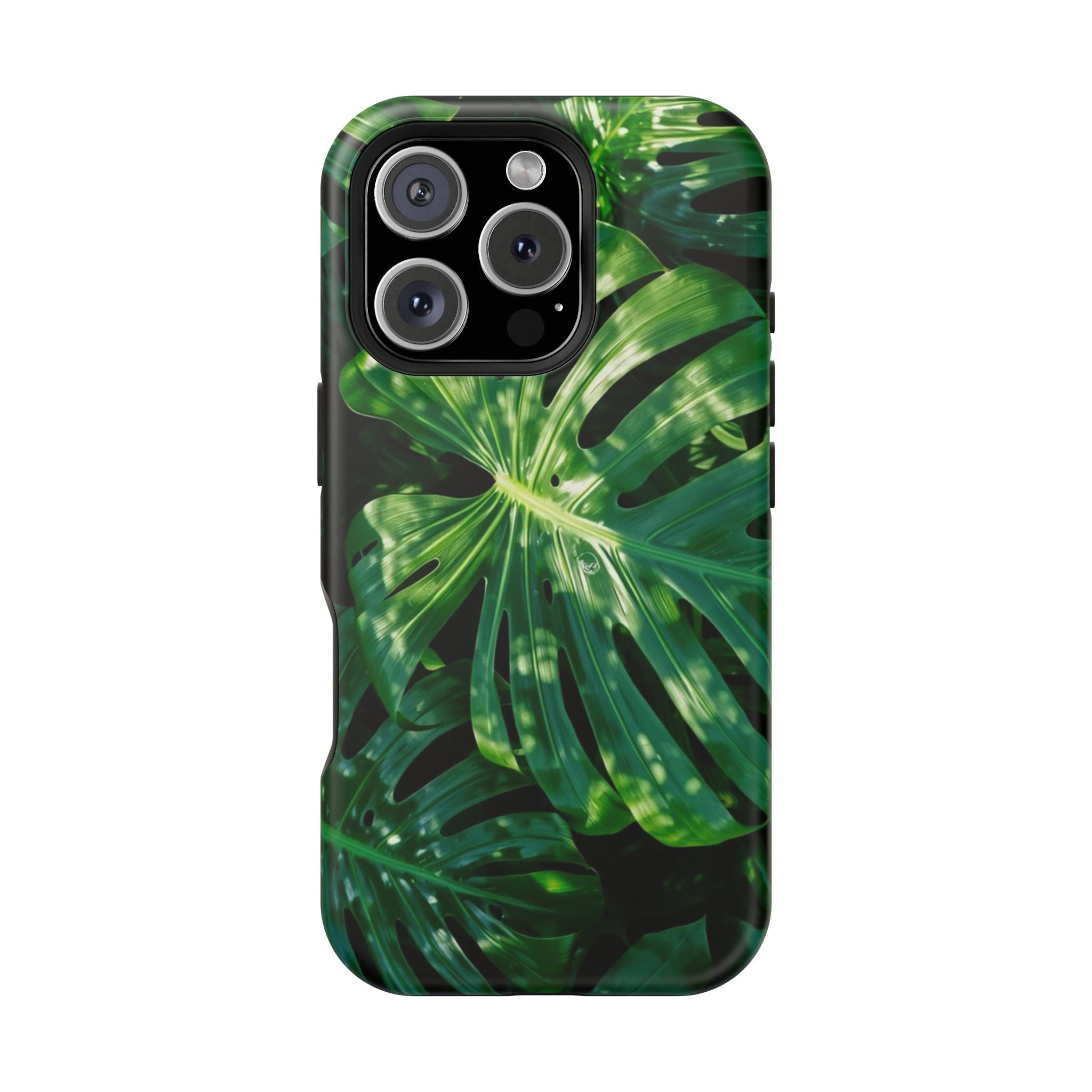 Samsung and iPhone Monstera Leaf Pattern Phone Case | Impact-Resistant Case