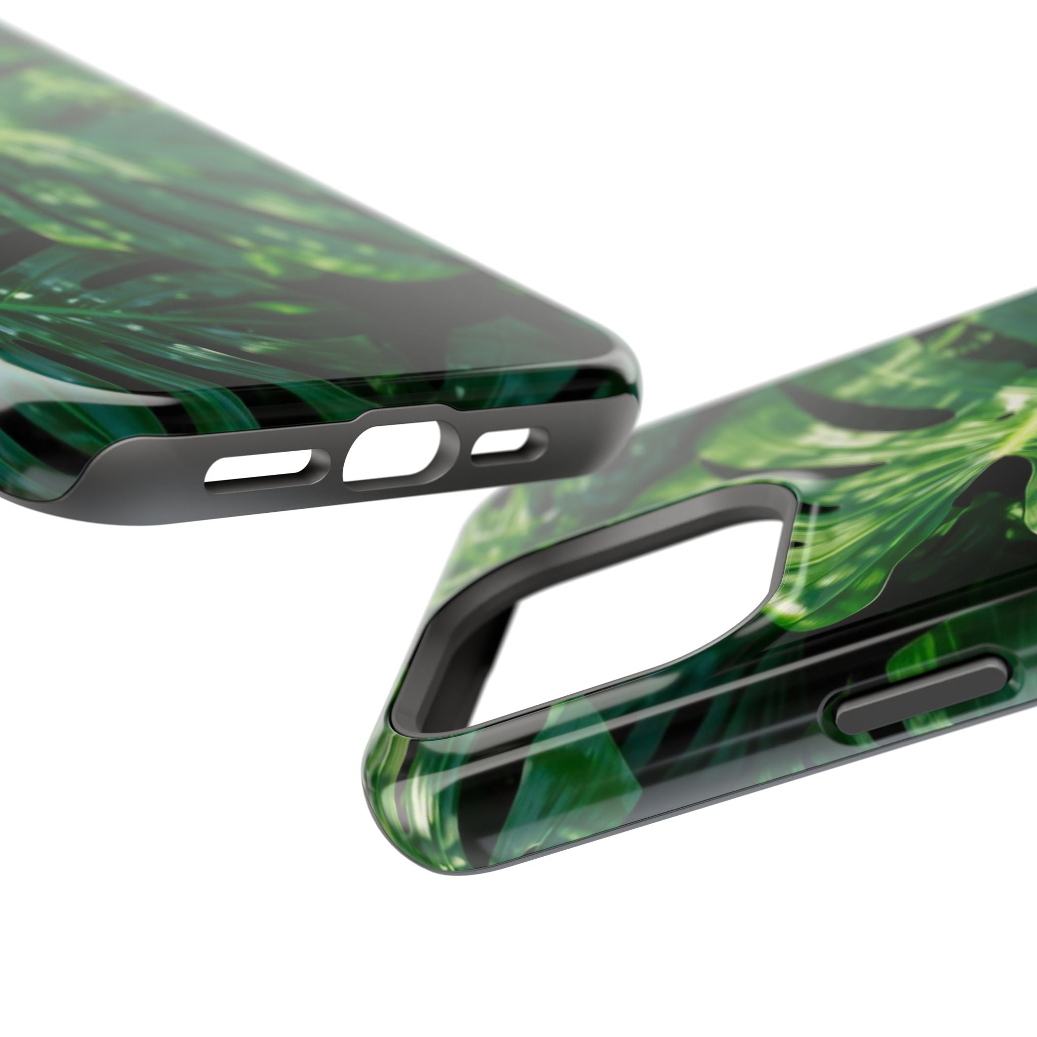Samsung and iPhone Monstera Leaf Pattern Phone Case | Impact-Resistant Case
