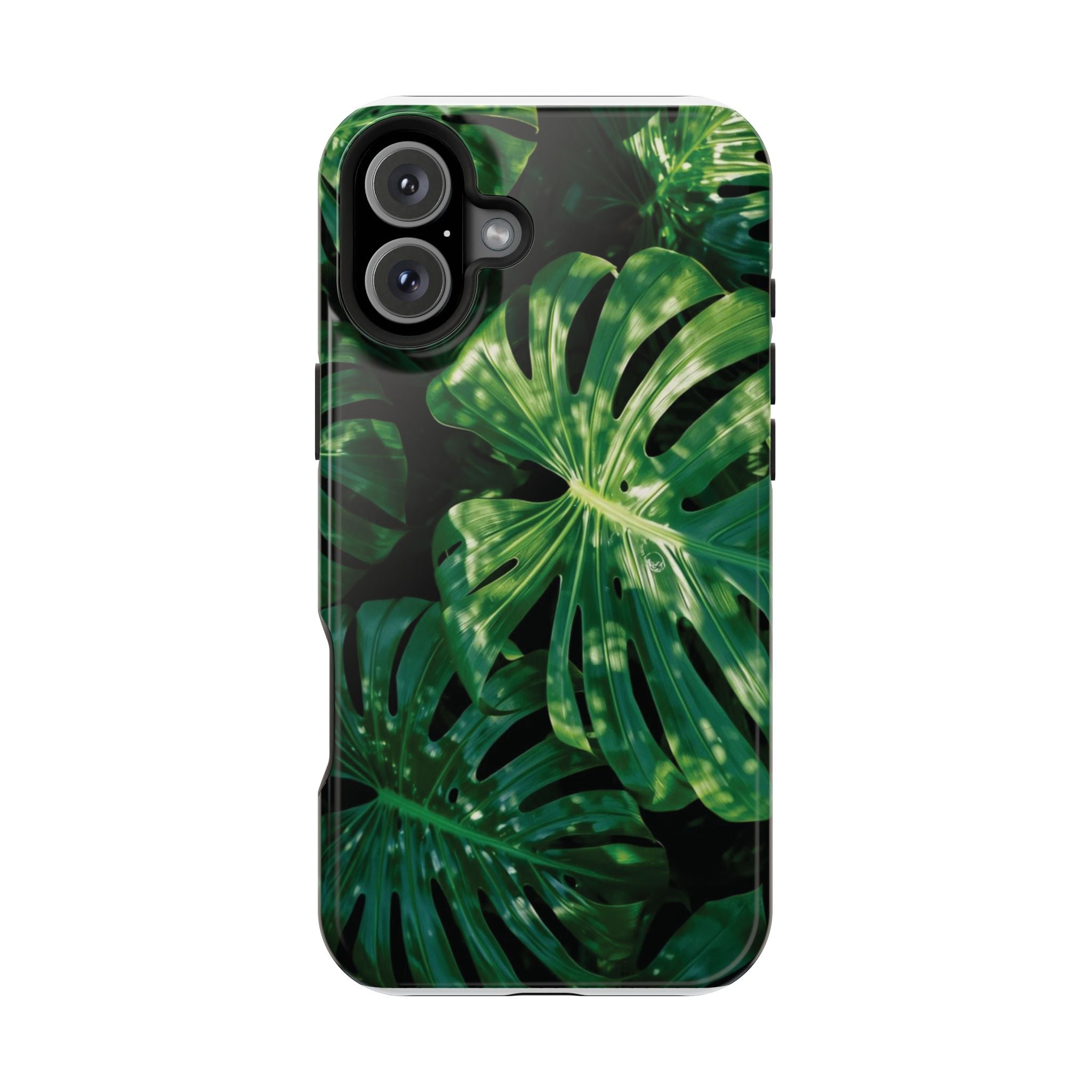 Magnetic iPhone Monstera Leaf Phone Case | Tropical Botanical Magnetic Impact-Resistant Case