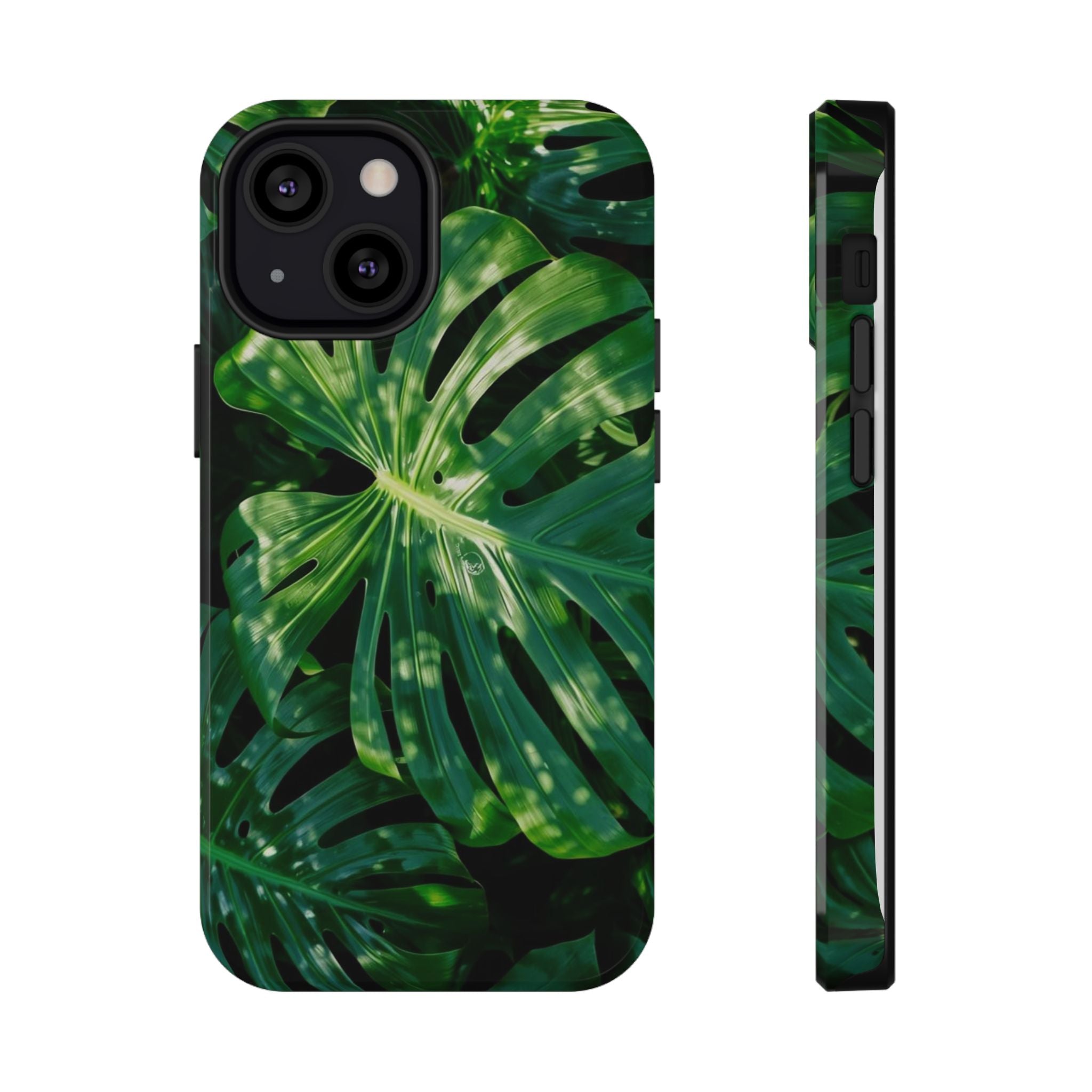 Samsung and iPhone Monstera Leaf Pattern Phone Case | Impact-Resistant Case