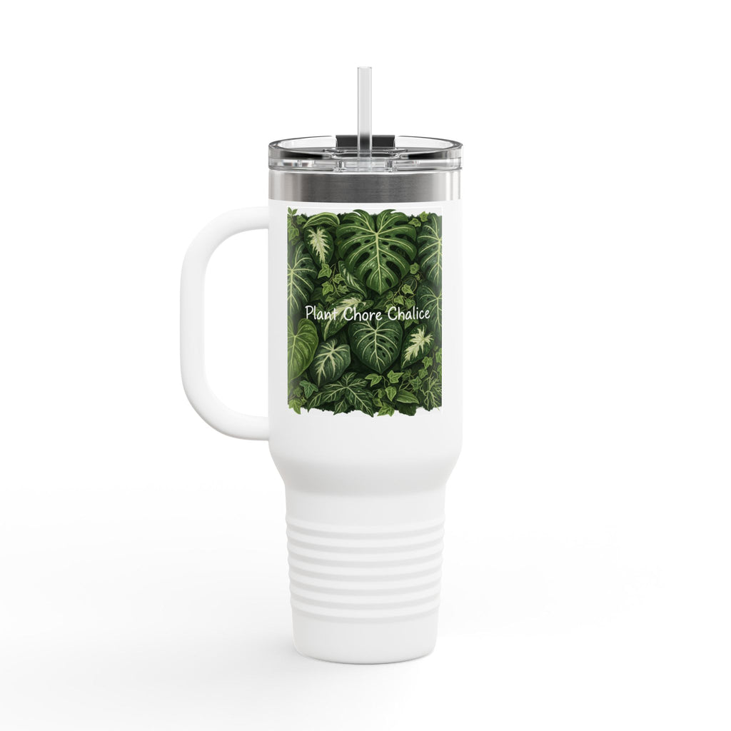 40oz Insulated Travel Mug - "Plant Chore" Design