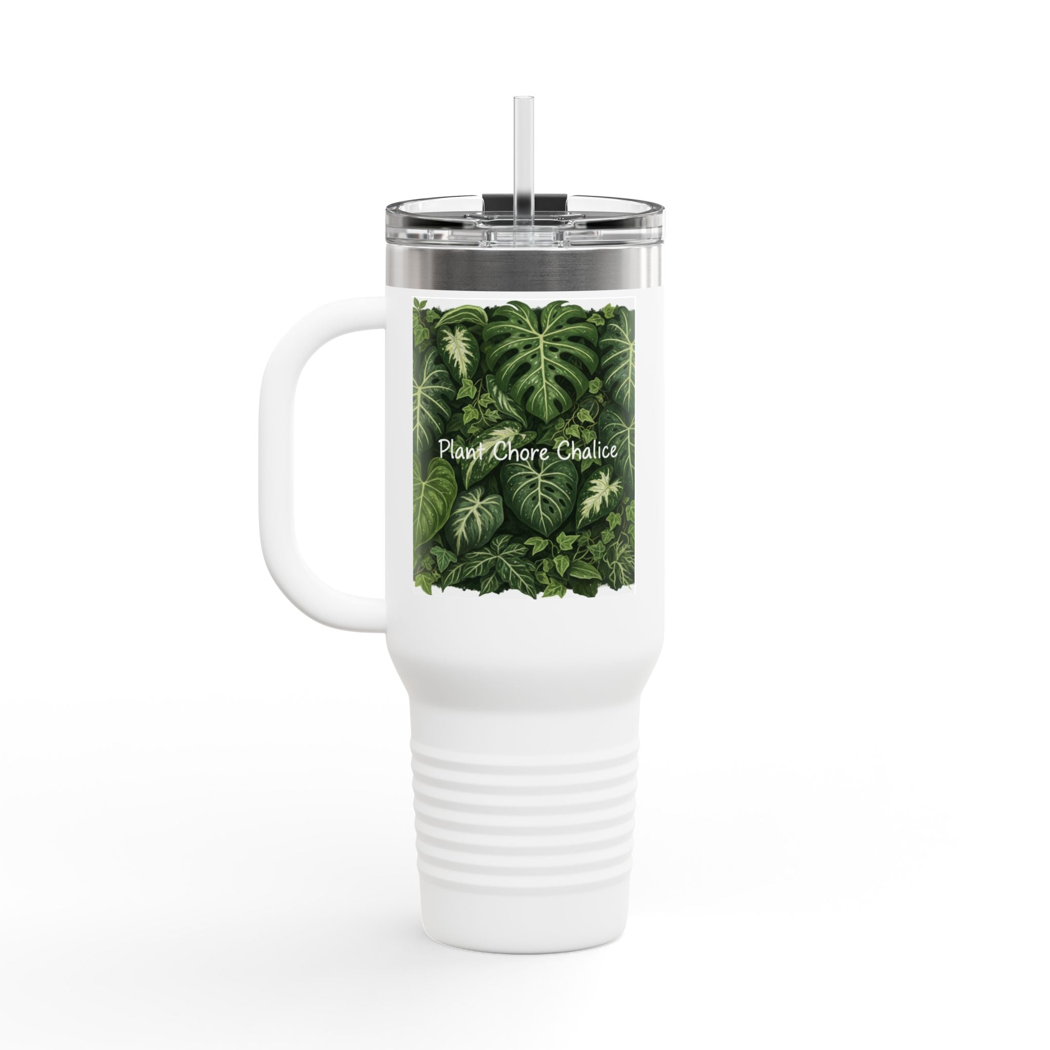 40oz Insulated Travel Mug - "Plant Chore" Design